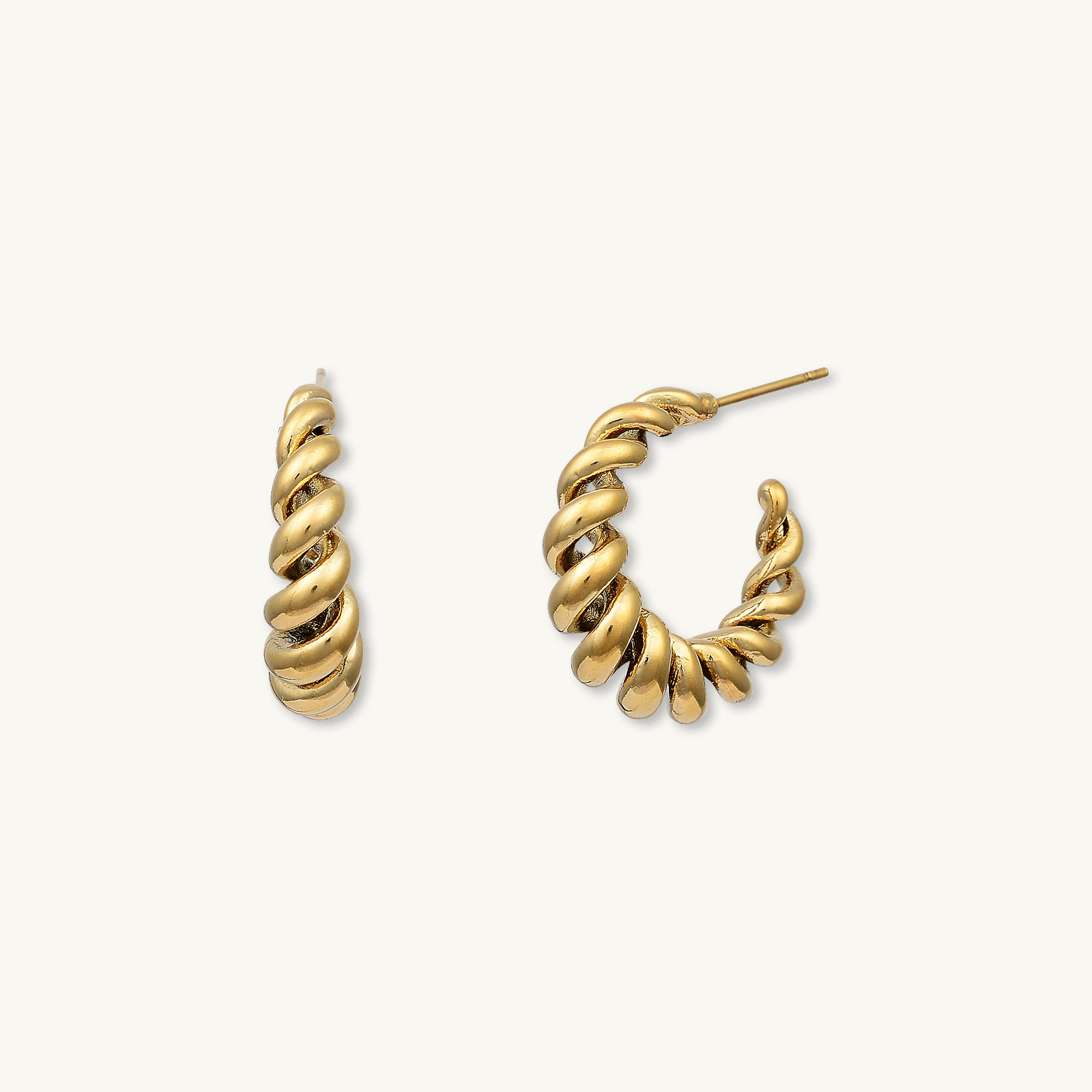 Lyanna Twist C Hoop Earrings