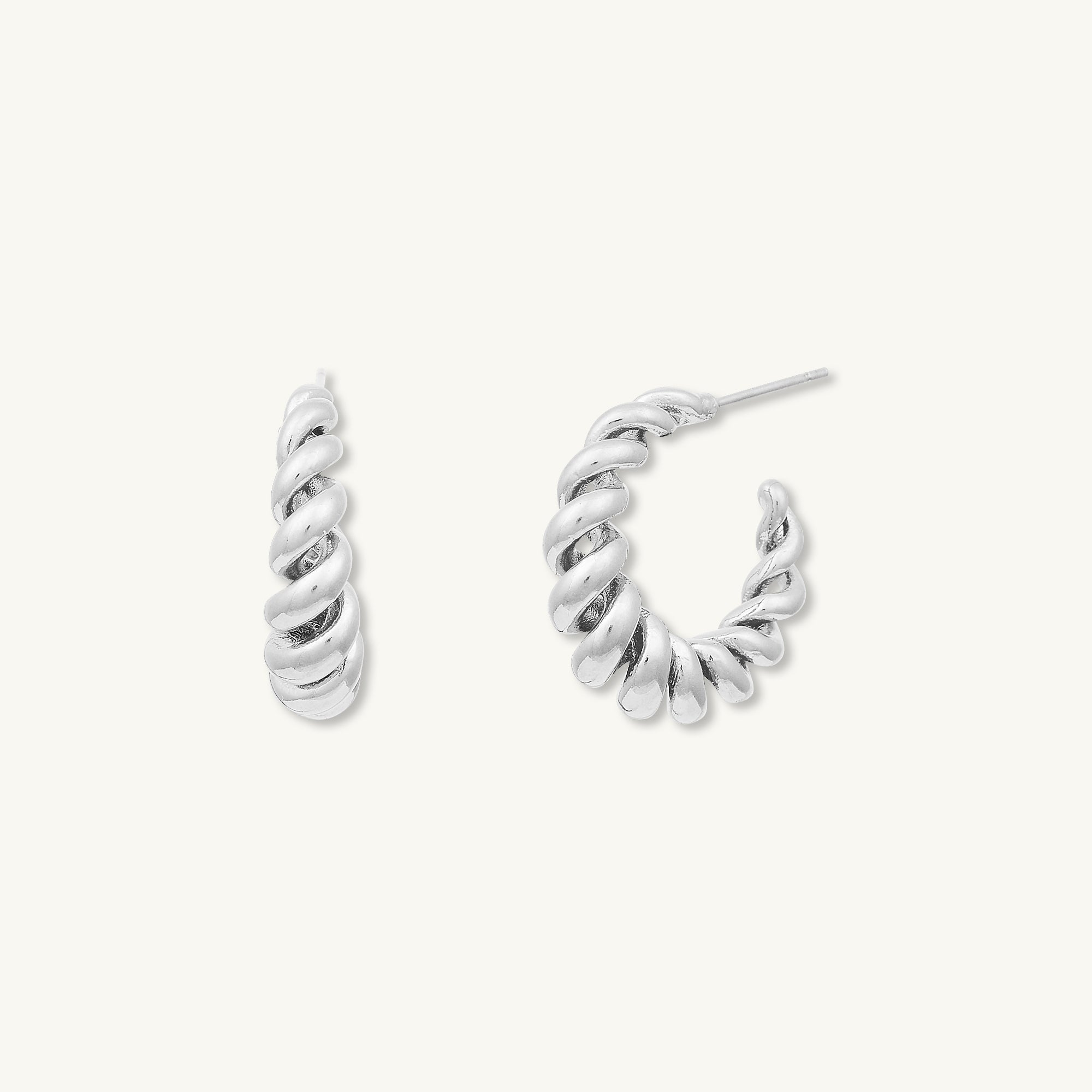 Lyanna Twist C Hoop Earrings