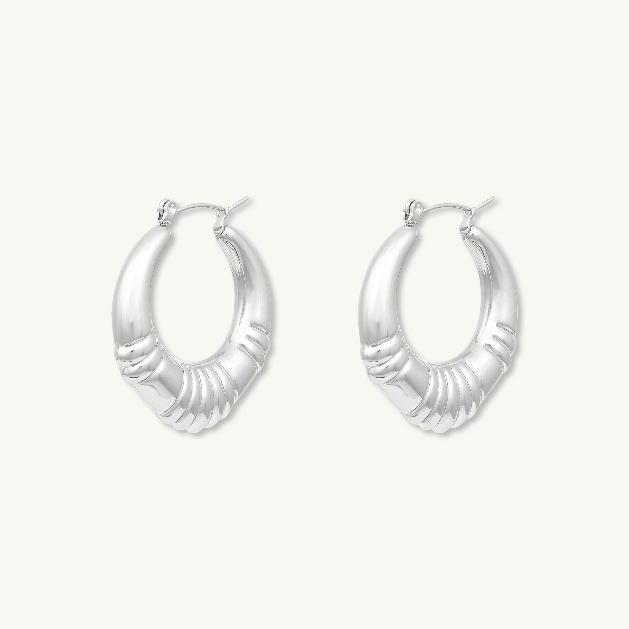 Serenity Statement Hoop Earrings