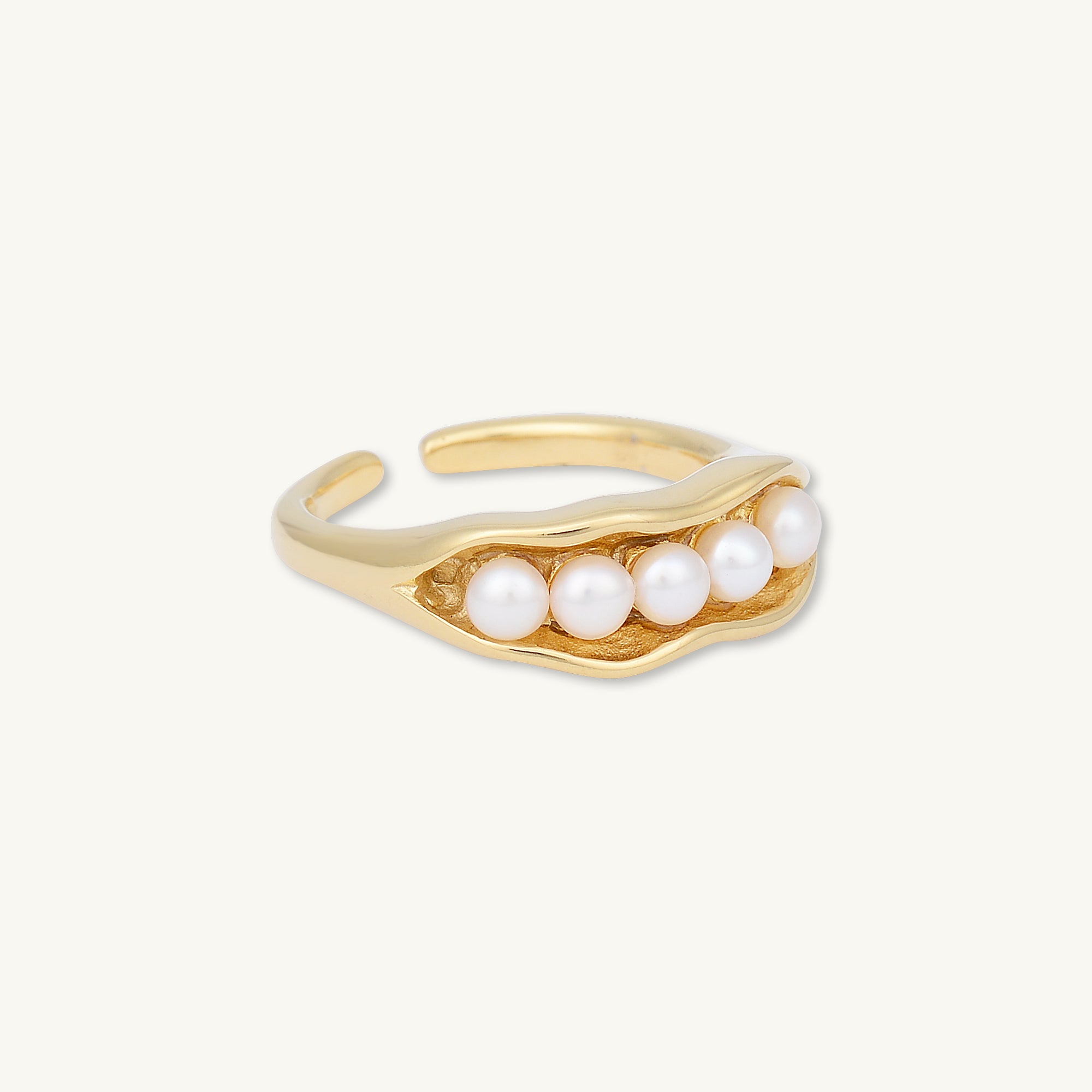 Pearl Statement Open Ring