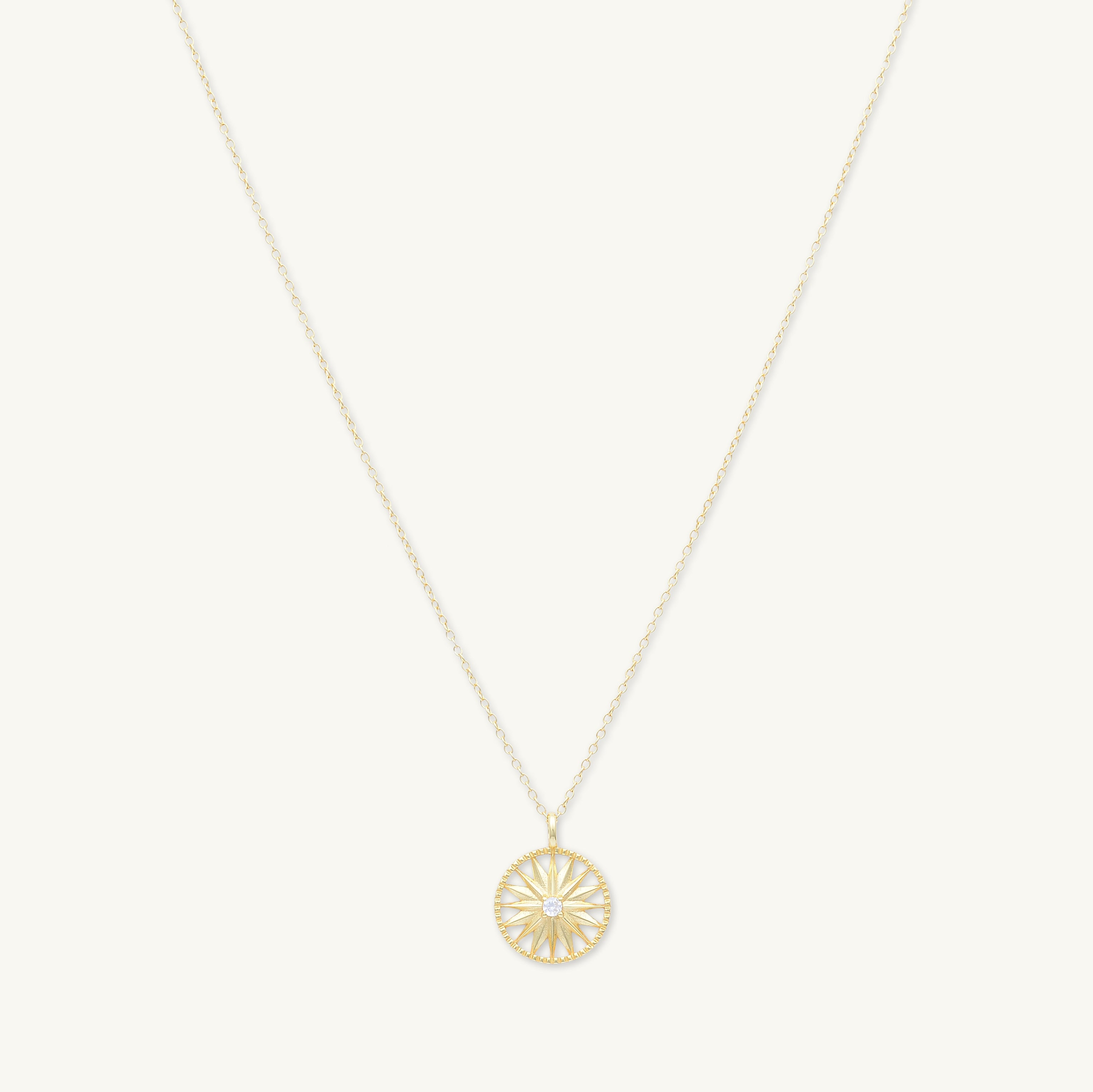 Starburst Circle Chain Necklace