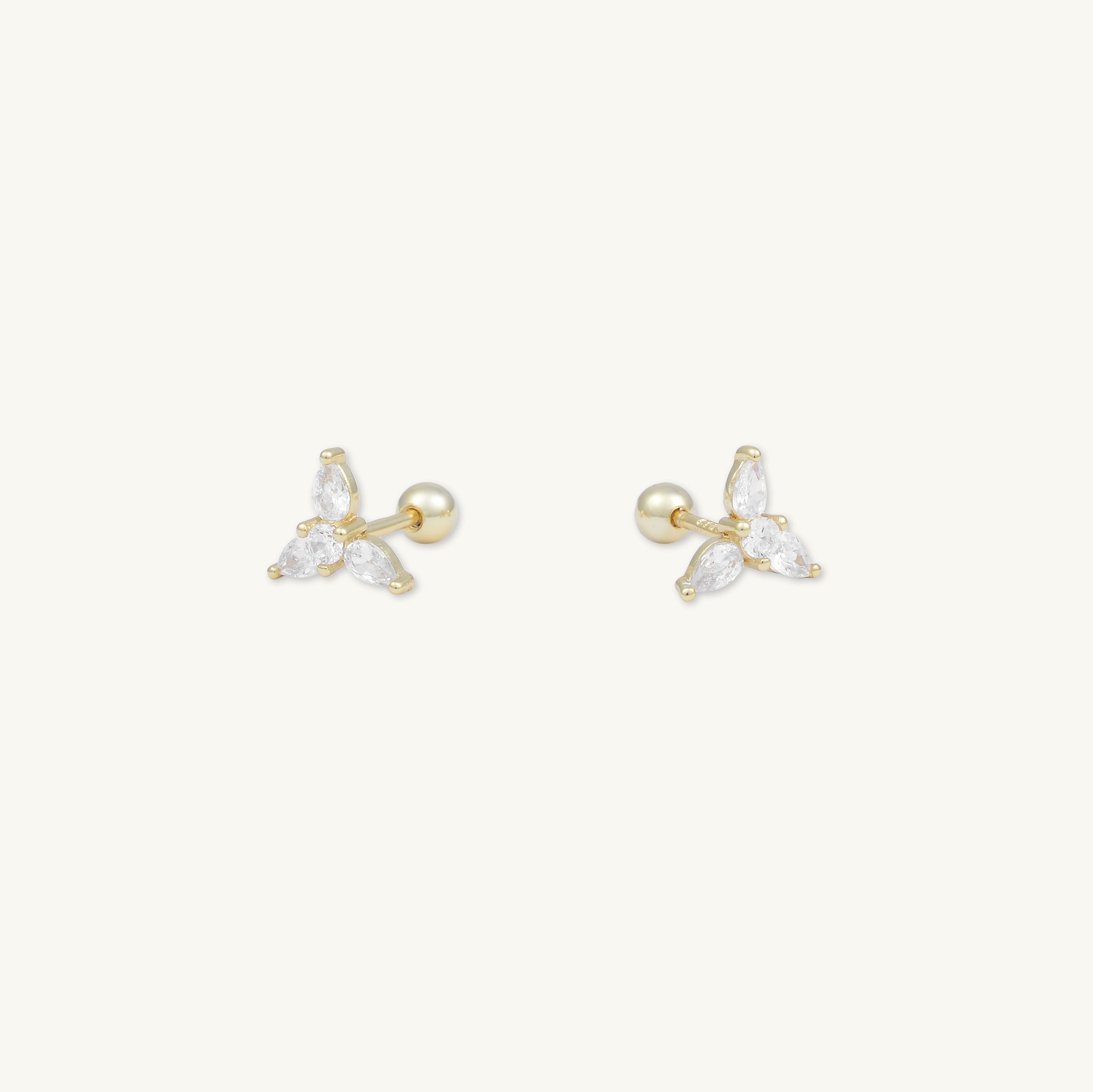 Marquise Lotus Barbell Cartilage Earrings