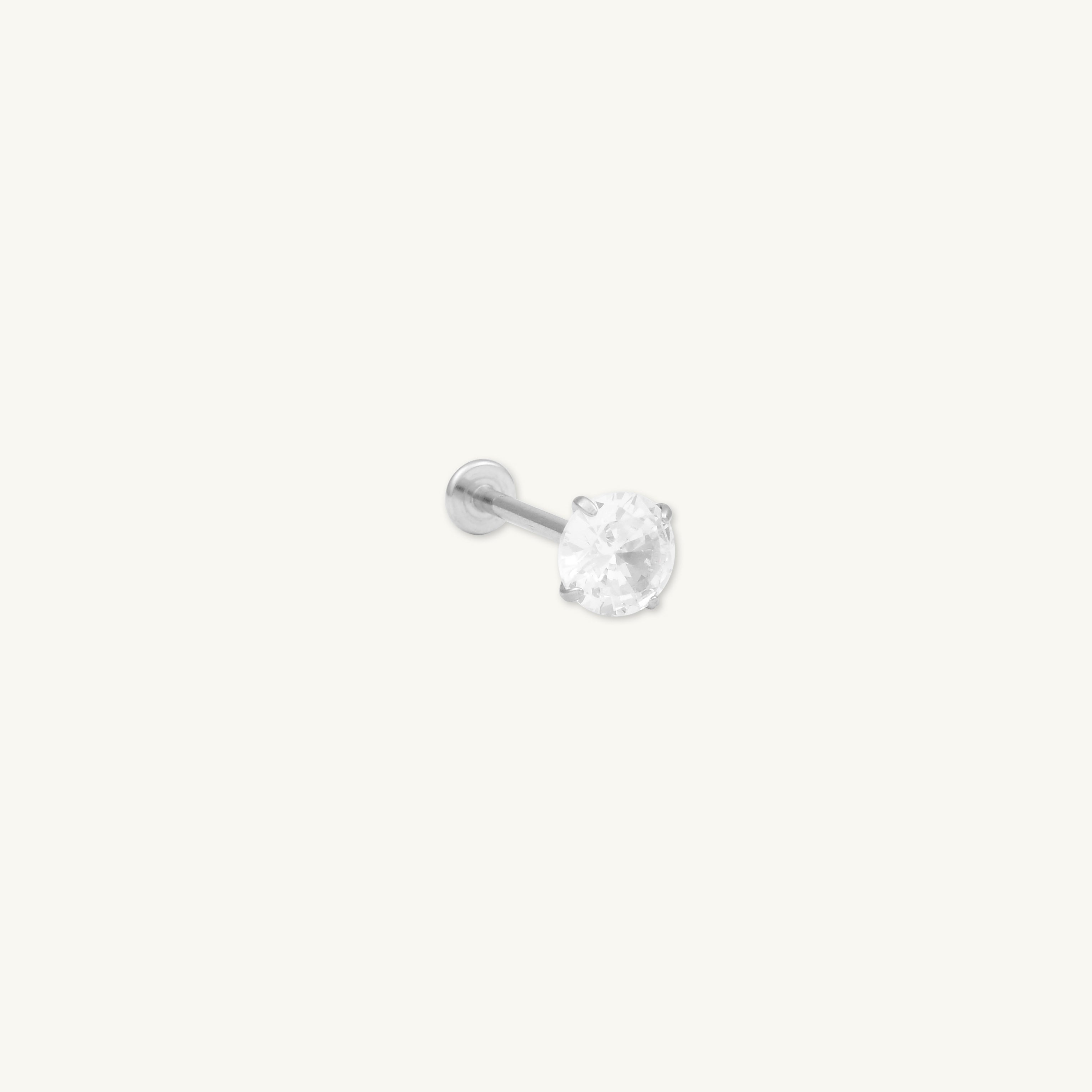 Classic Sapphire Single Flat Back Earring