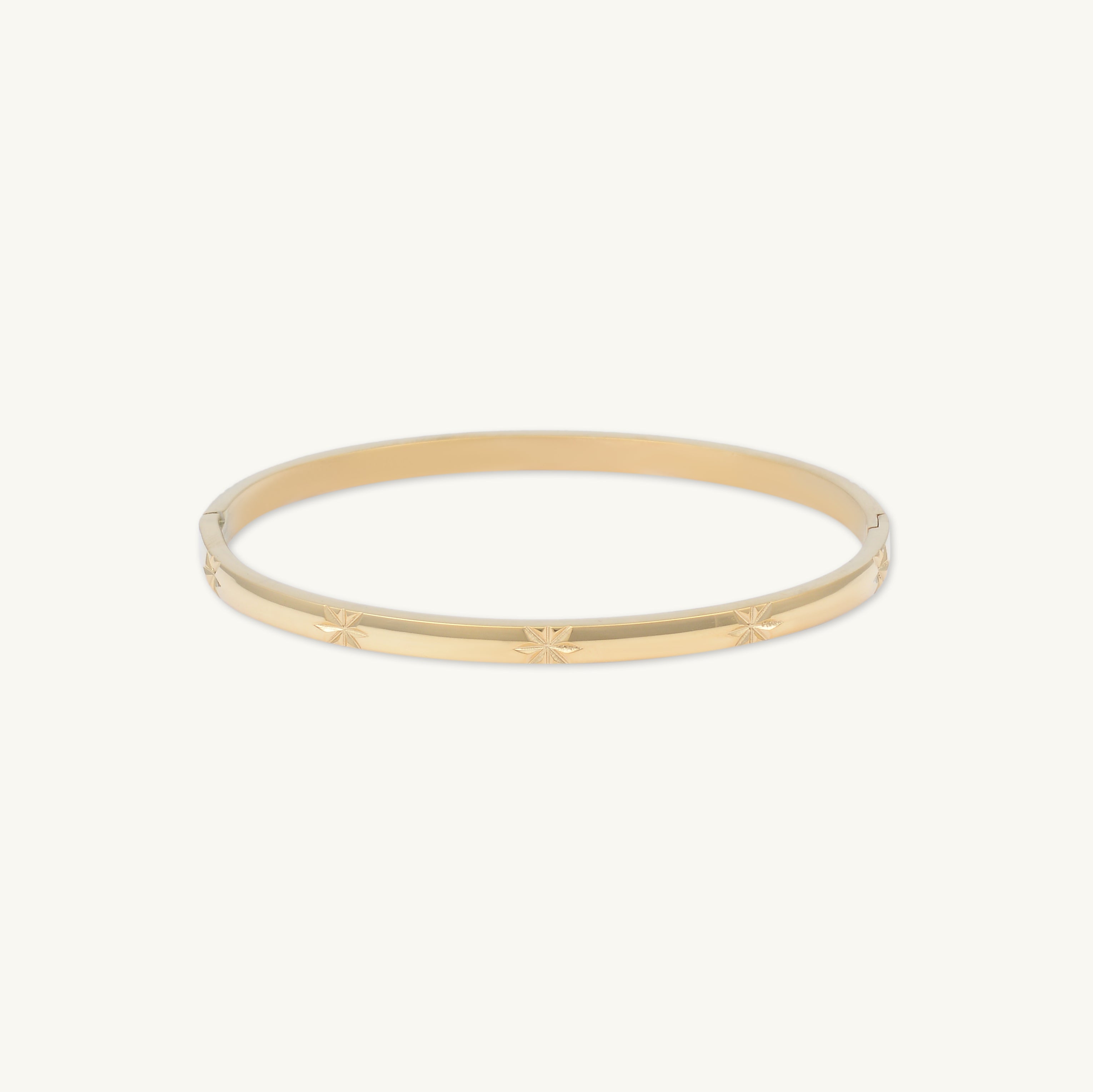 North Star Hinged Bangle Bracelet