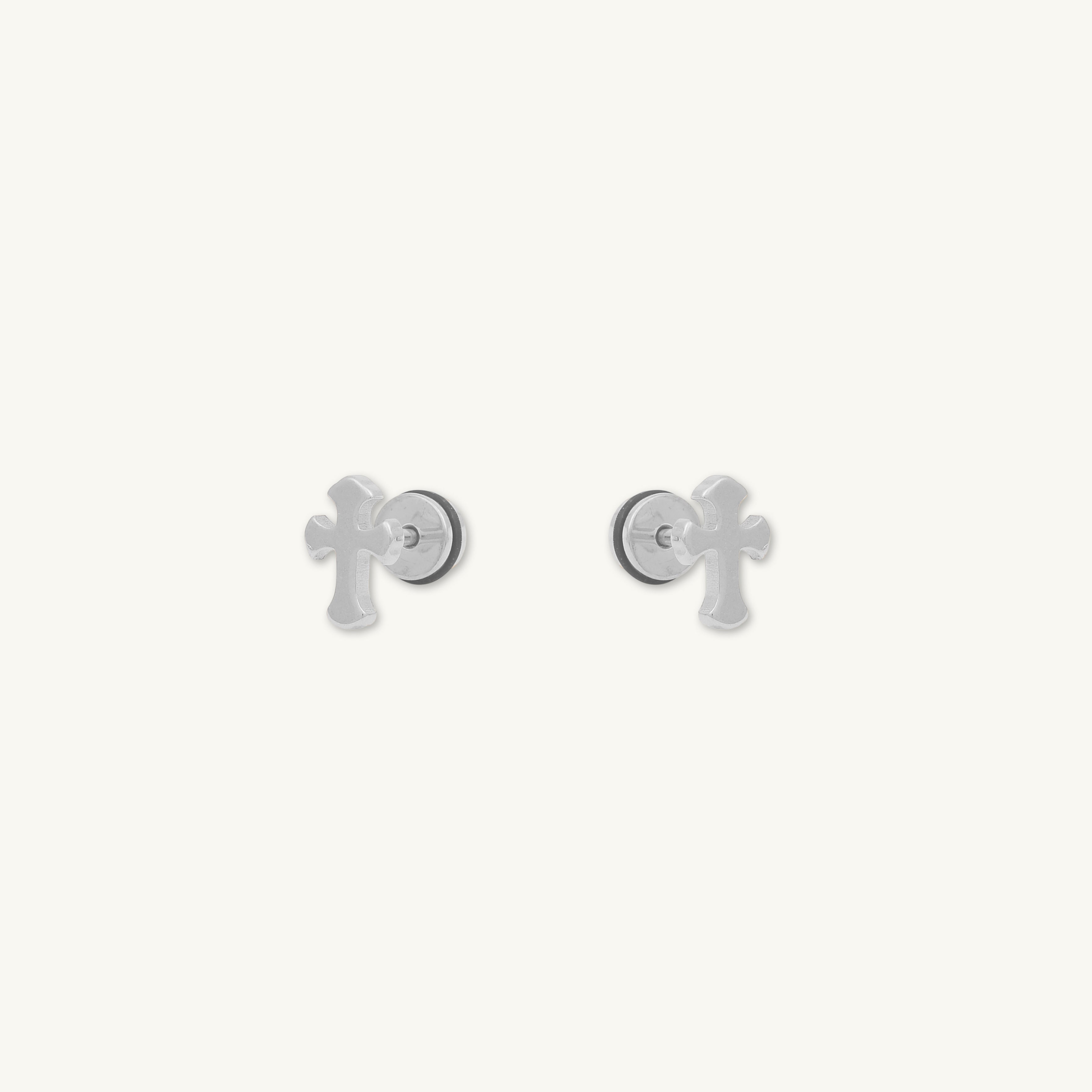 Unisex Cross Stud Earrings