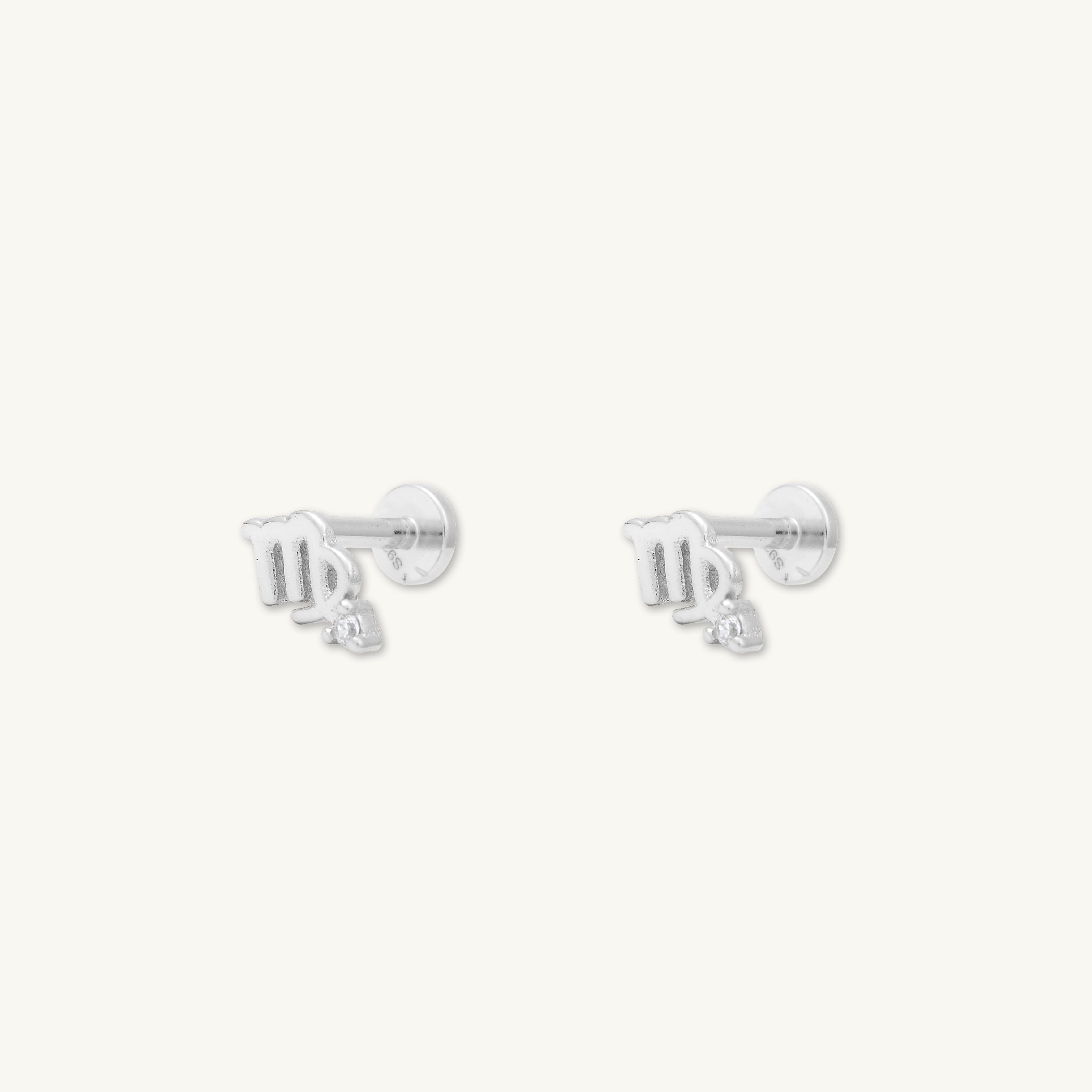 Virgo Zodiac Star Sign Flat Back Earrings