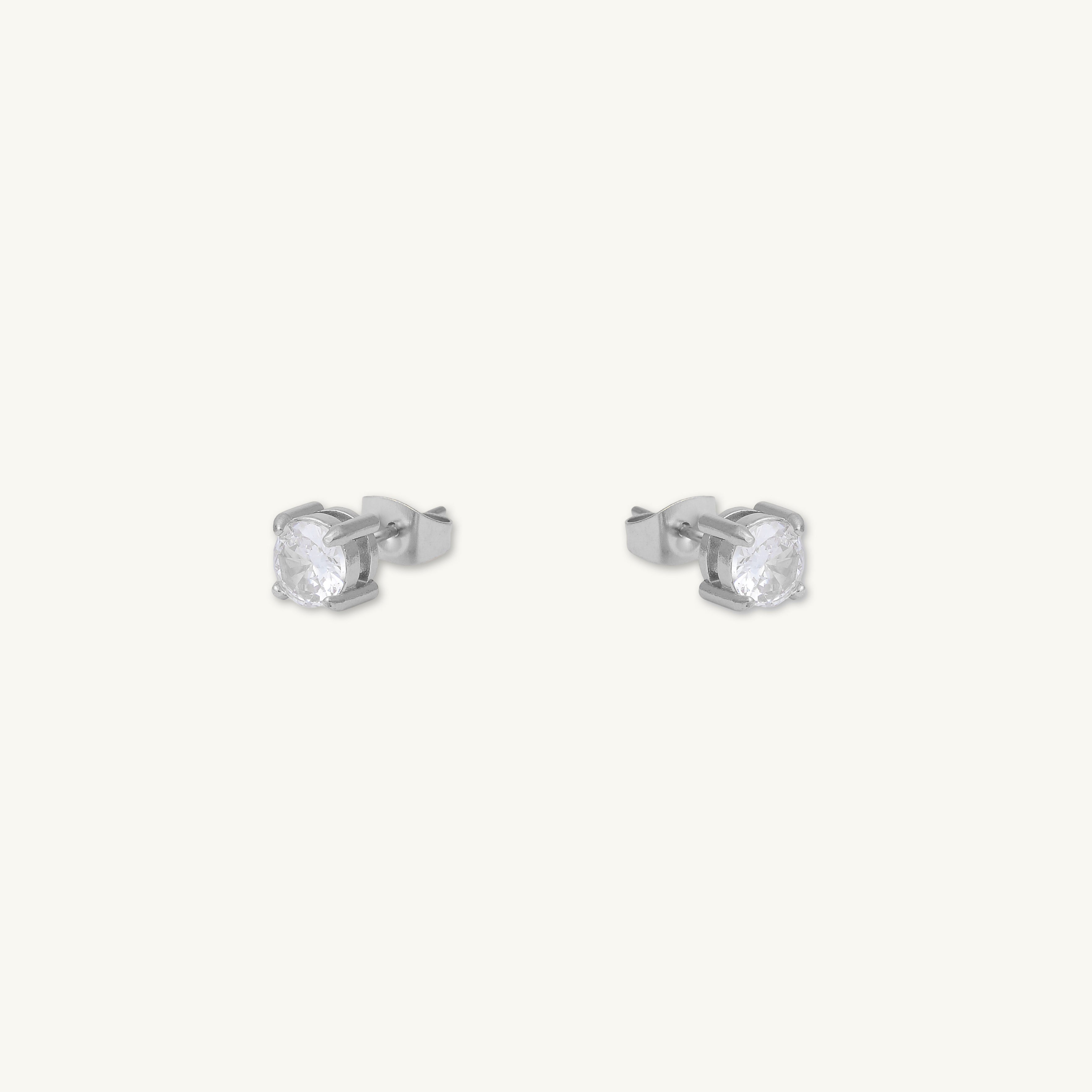 Unisex Classic Sapphire Stud Earrings