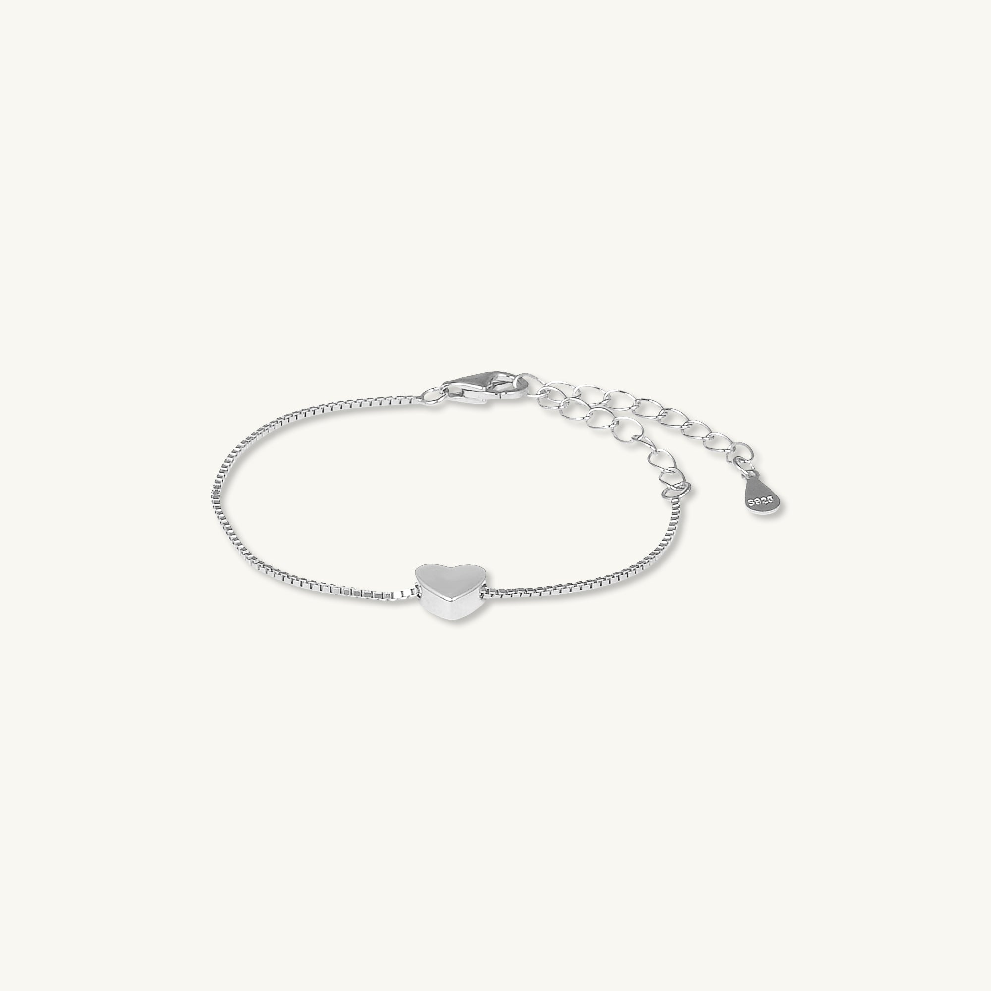 Solid Heart Chain Bracelet - Child