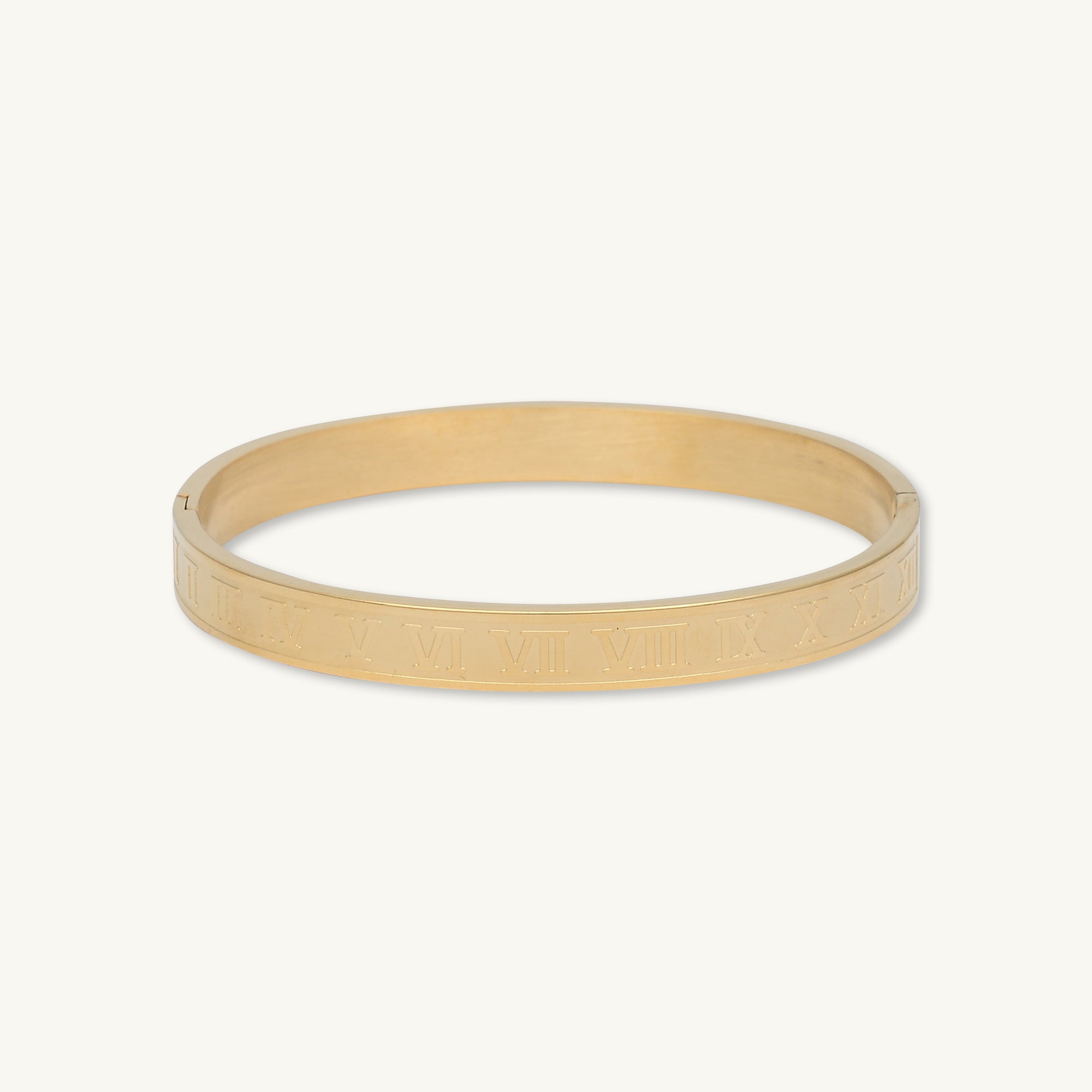 Roman Numerals Bangle Bracelet