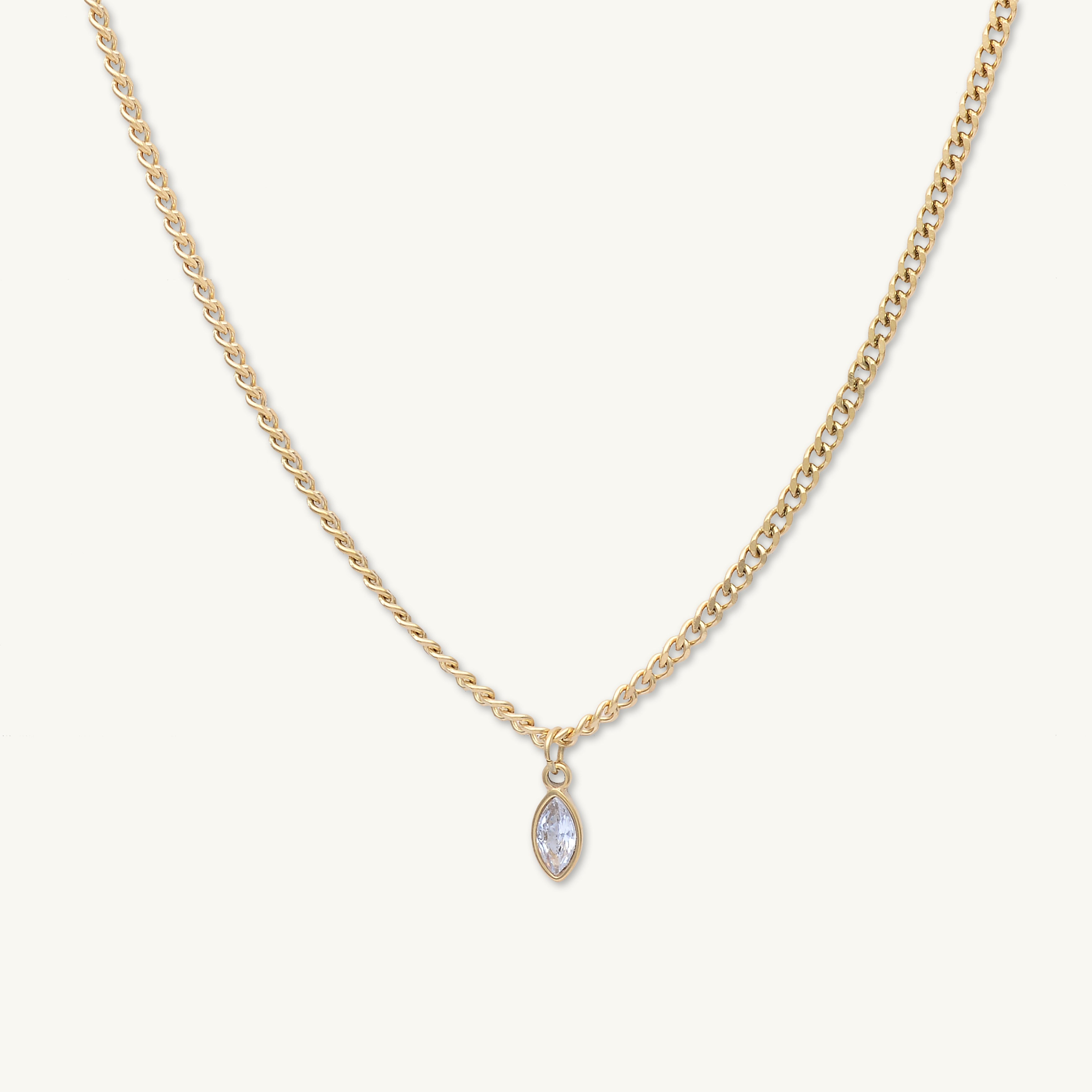 Cuban Marquise Eye Chain Necklace