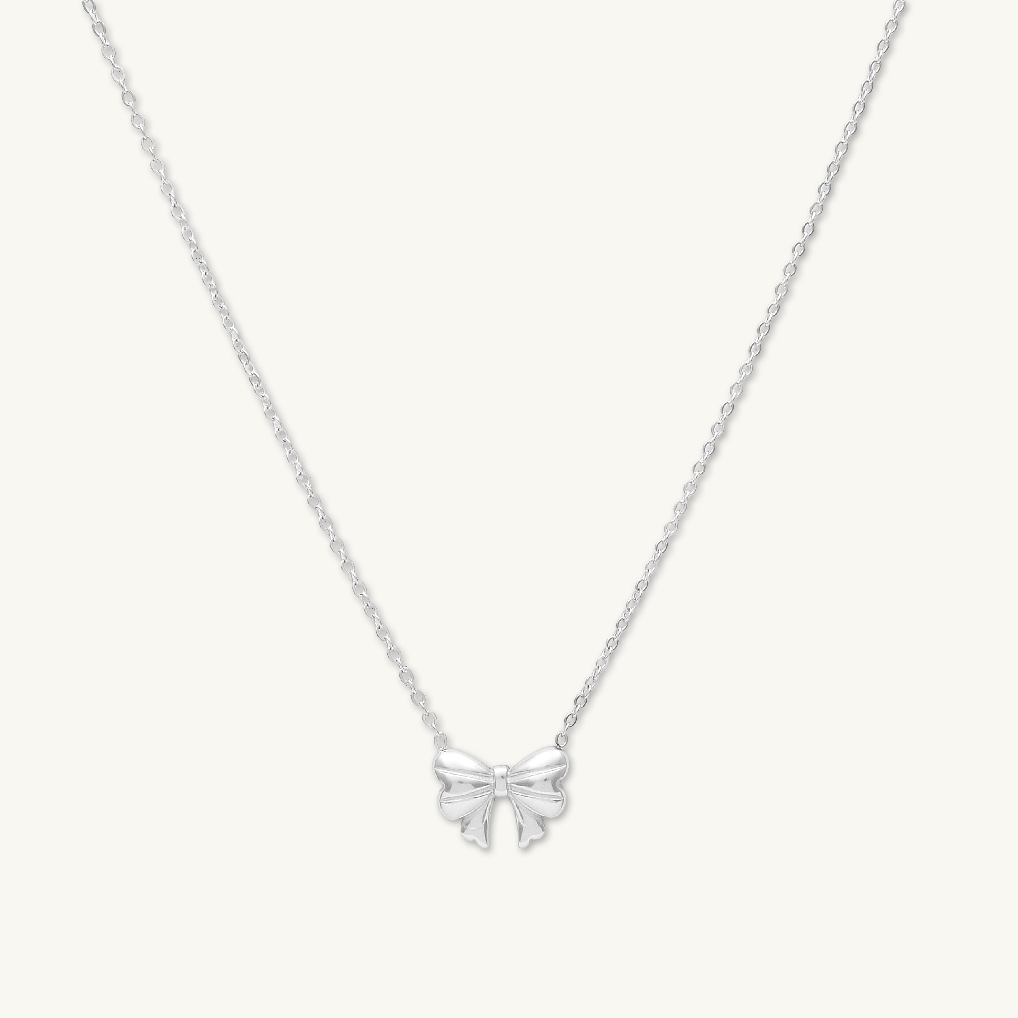 Bow Ribbon Chain Necklace