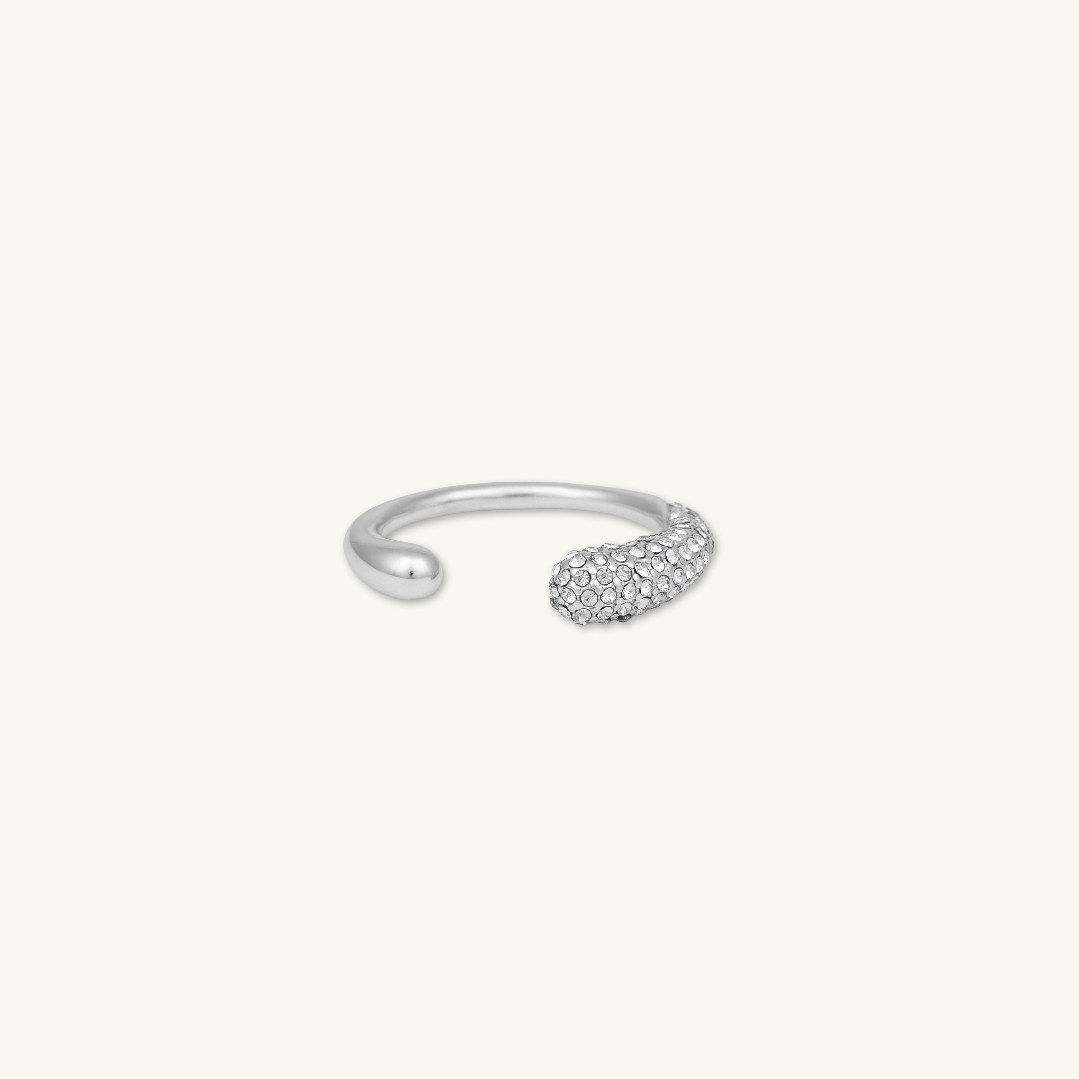 Open Cuff Zirconia Ring