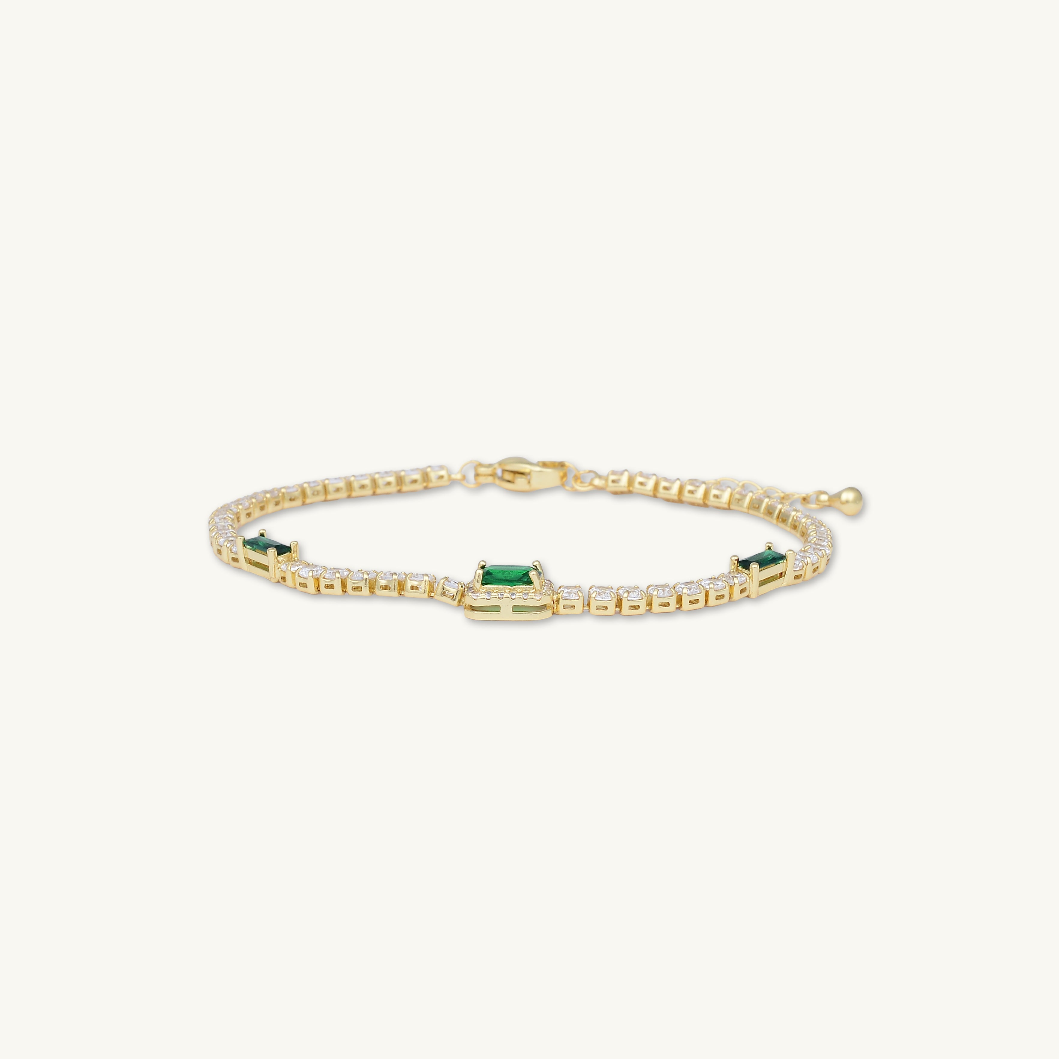 Trio Emerald Baguette Tennis Bracelet