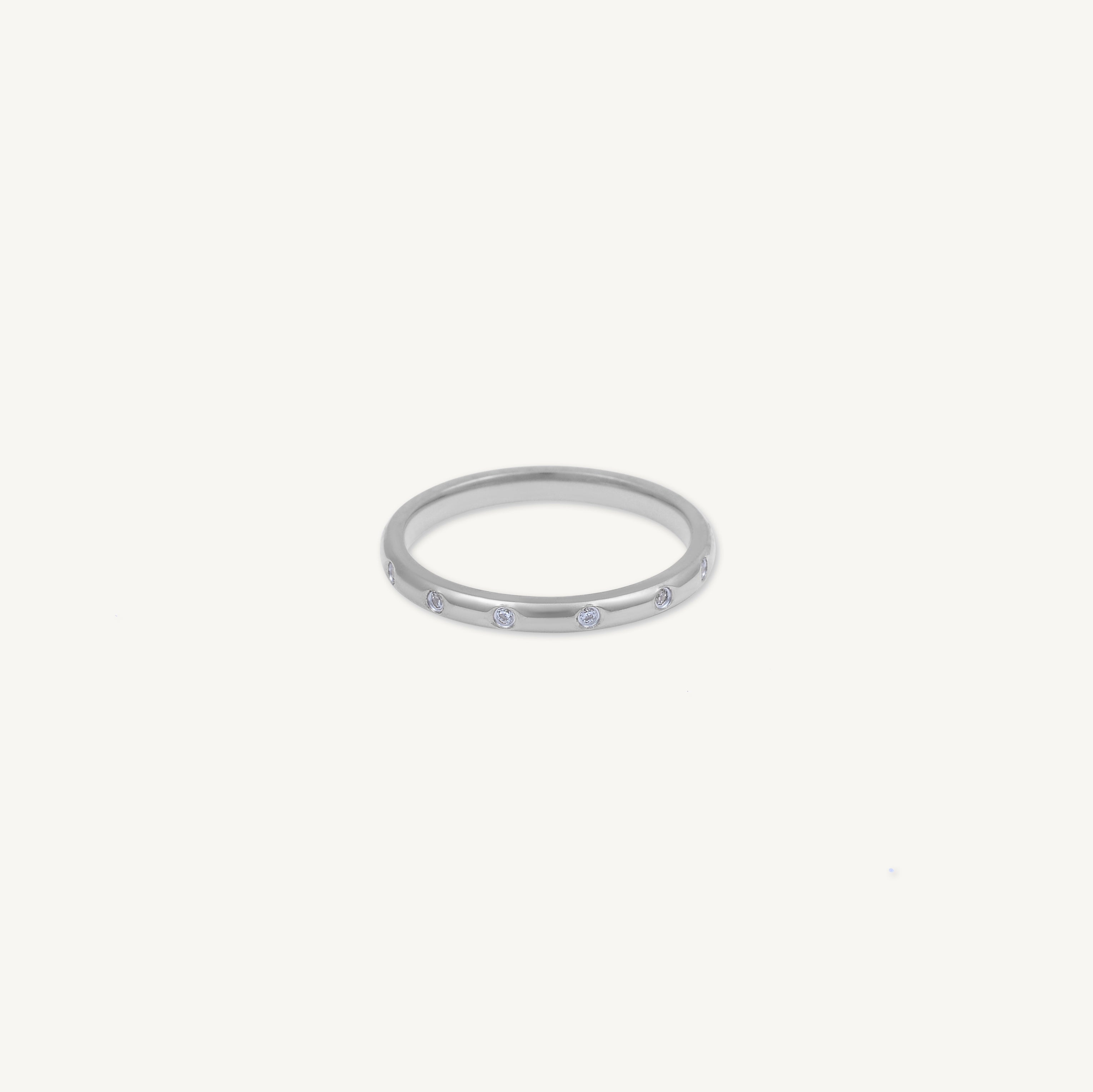 Sapphire Station Stacking Band Ring