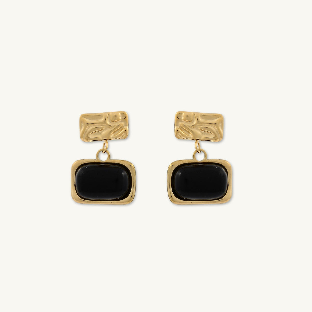 August Molten Black Onyx Earrings