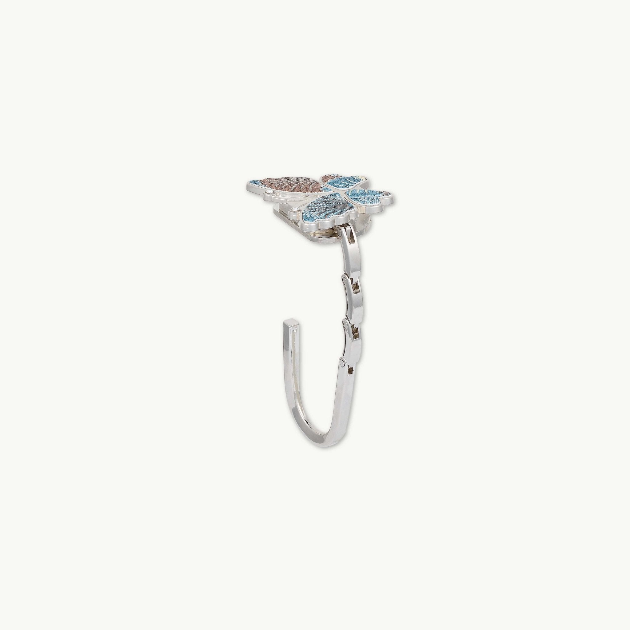 Blue Butterfly Foldable Handbag Hanger Hook - Camile & Stone