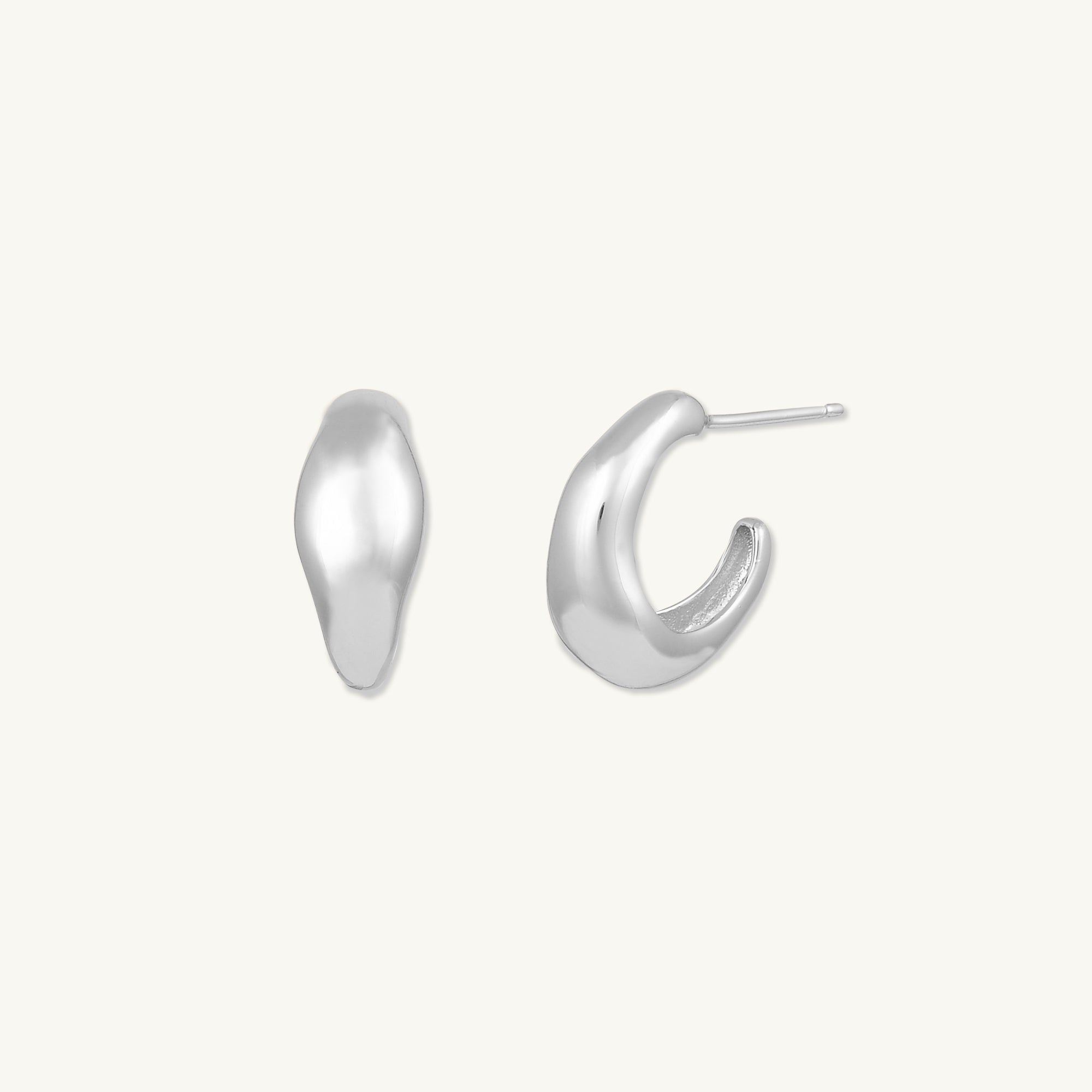 C Shape Huggie Earrings - Camile & Stone