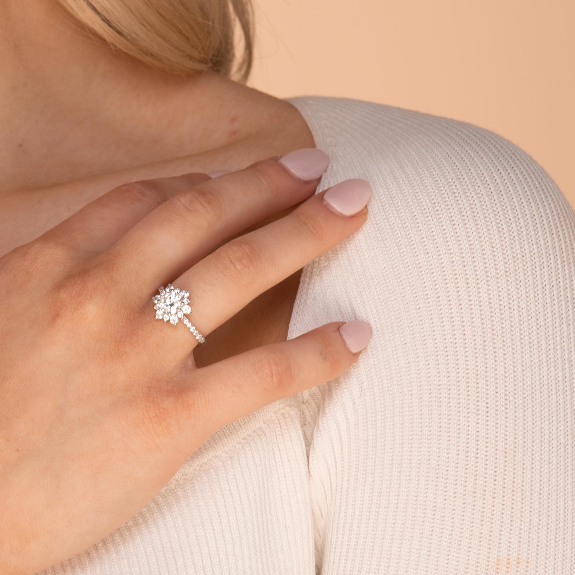 1 ct The Riley Moissanite Diamond Engagement Ring
