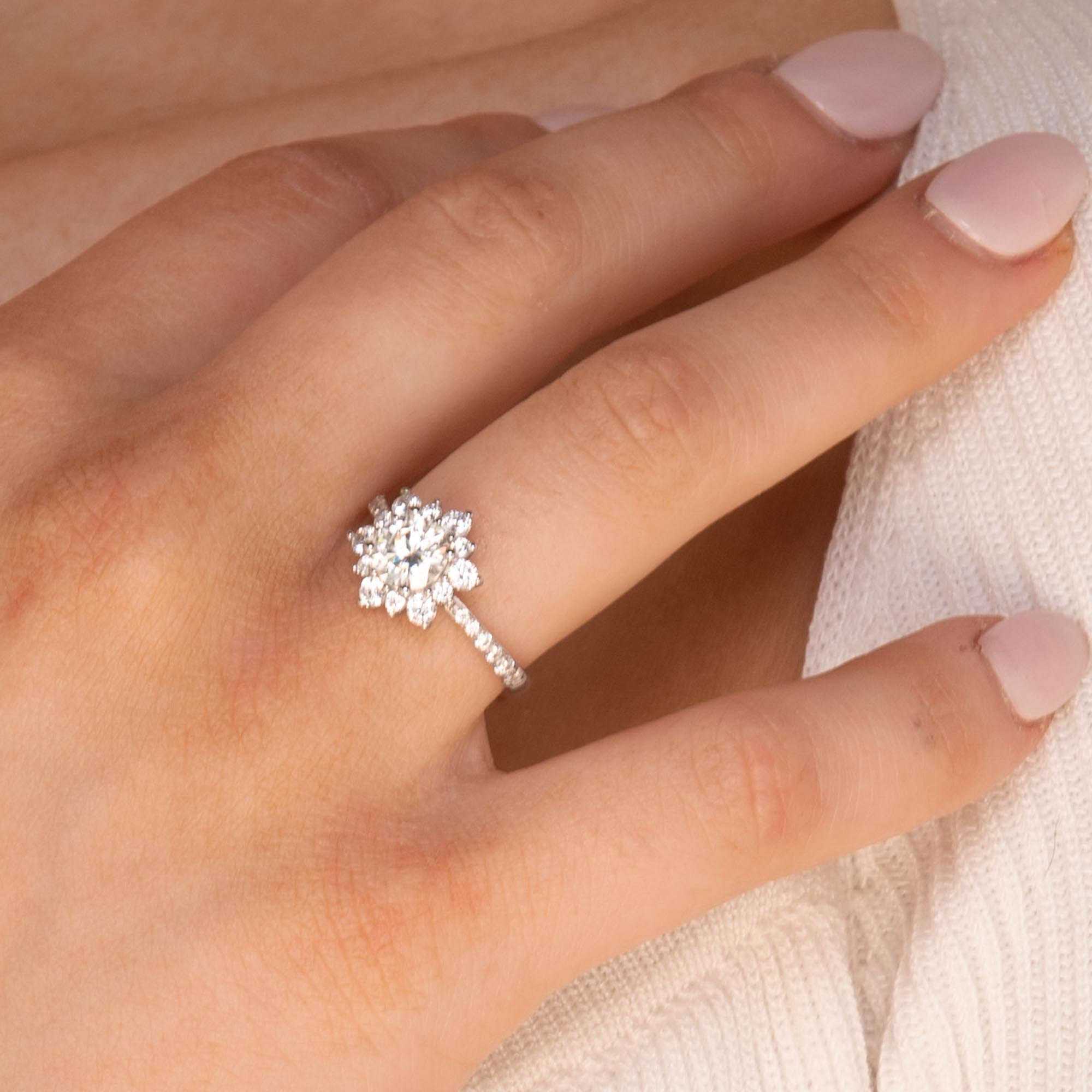 1 ct The Riley Moissanite Diamond Engagement Ring