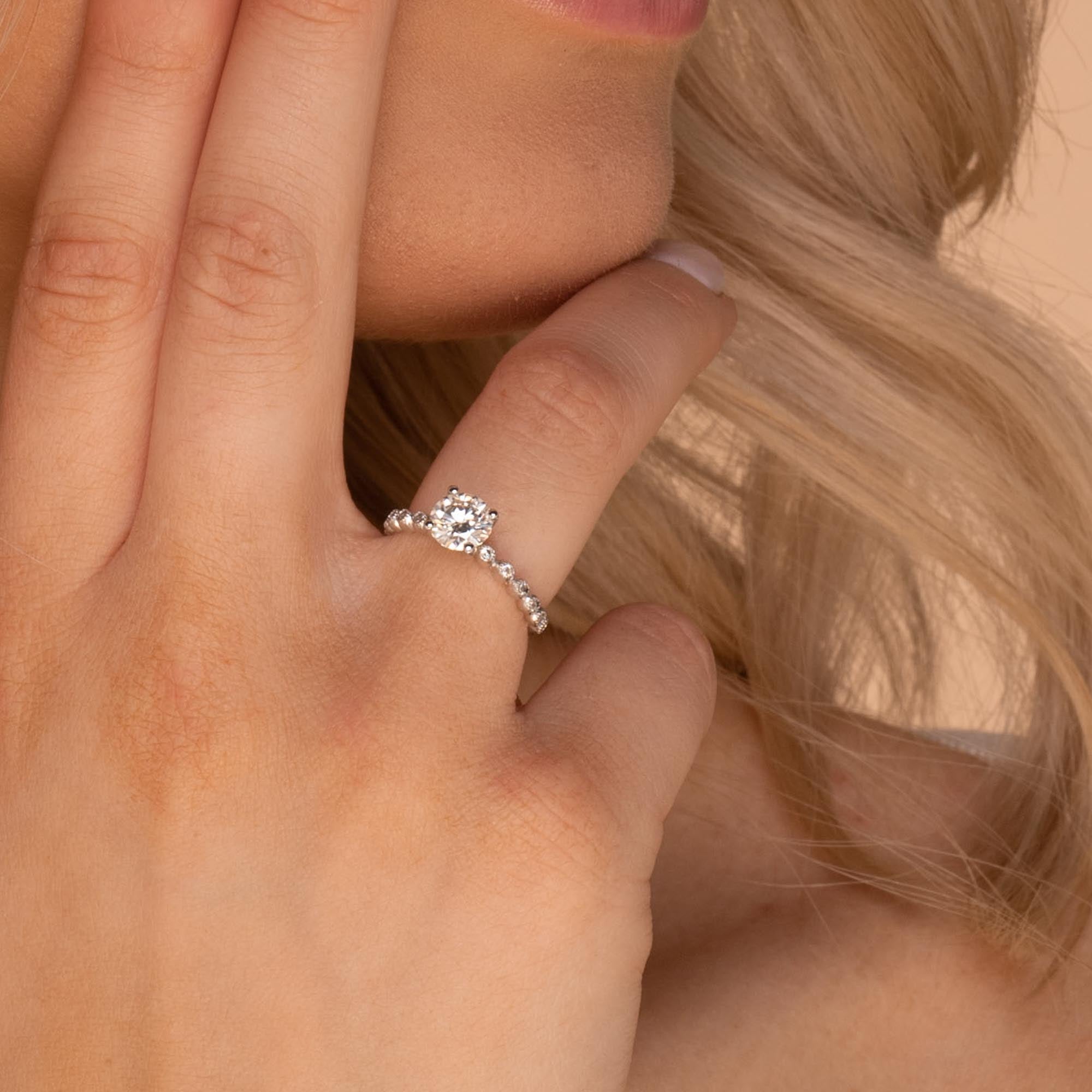 1 ct The Isabella Moissanite Diamond Engagement Ring