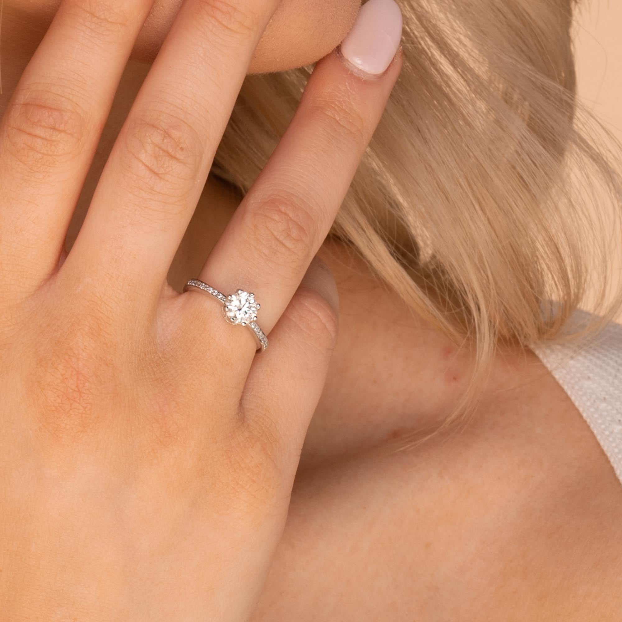 0.8ct The Sarah Moissanite Diamond Engagement Ring