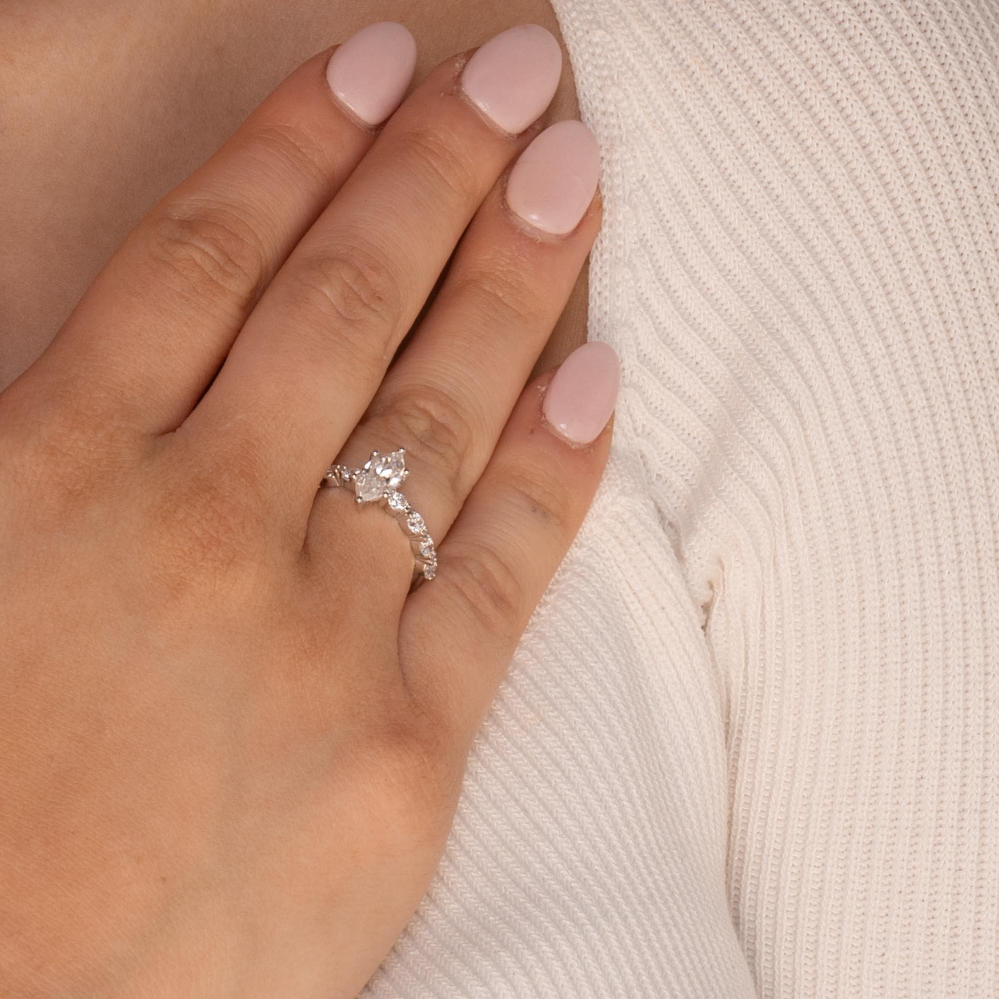 1 ct The Elizabeth Moissanite Diamond Engagement Ring