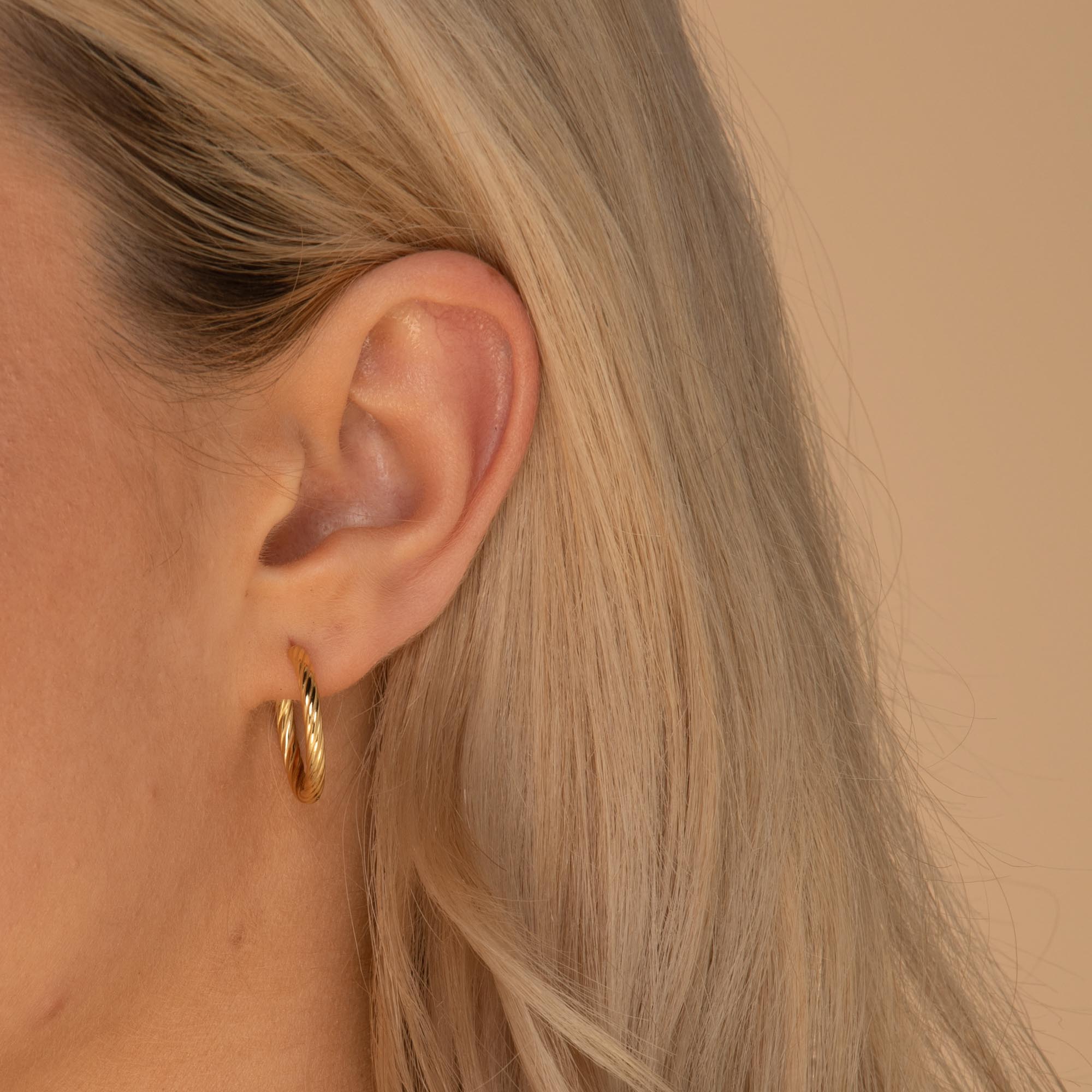 Twist Statement Half Hoop Earrings