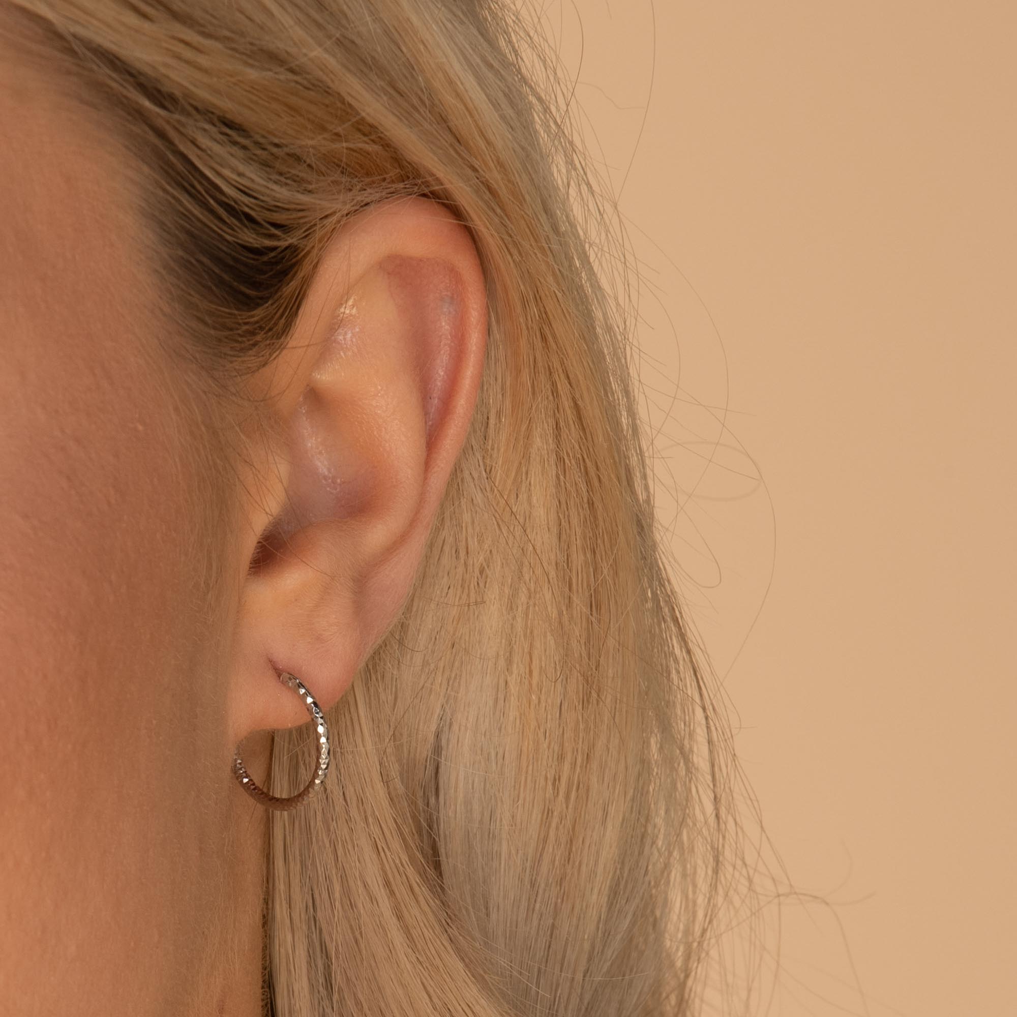 Edged Hoop Earrings