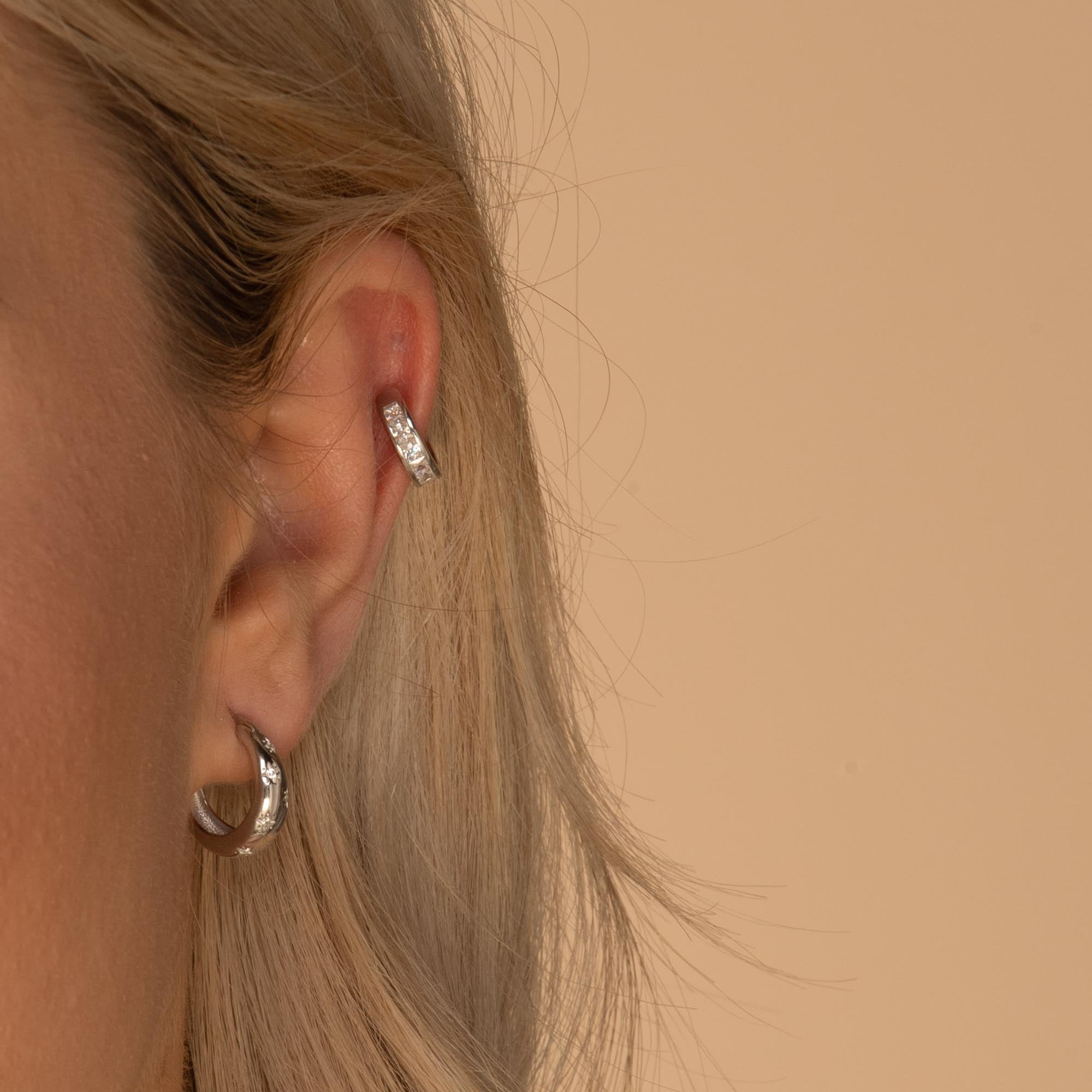 Single Sapphire Ear Cuff