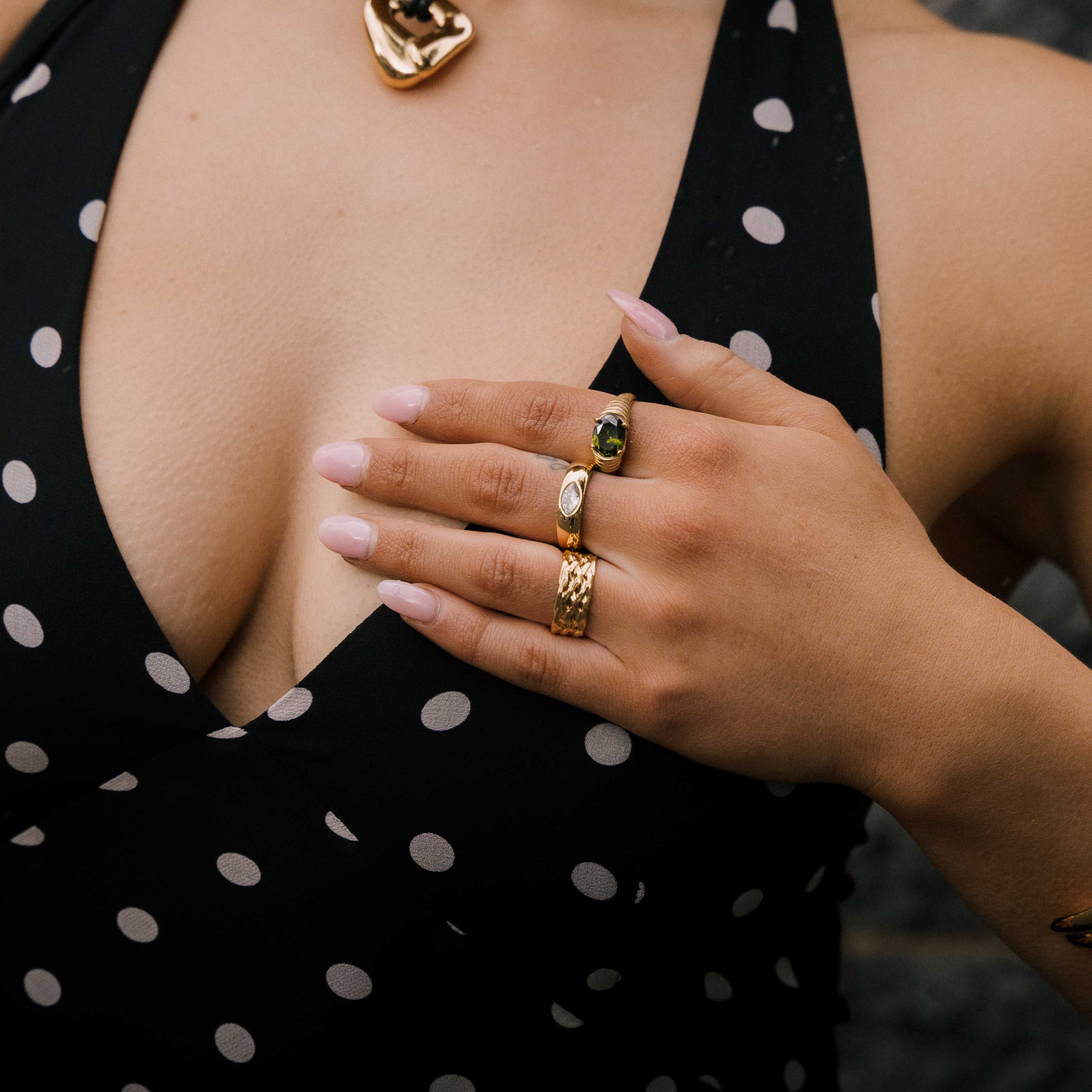 Bentley Oval Peridot Statement Ring