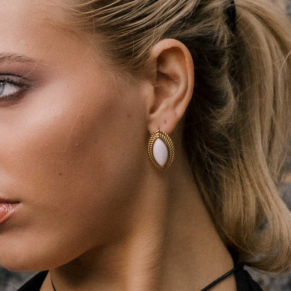 Freya Vintage Black Onyx Earrings