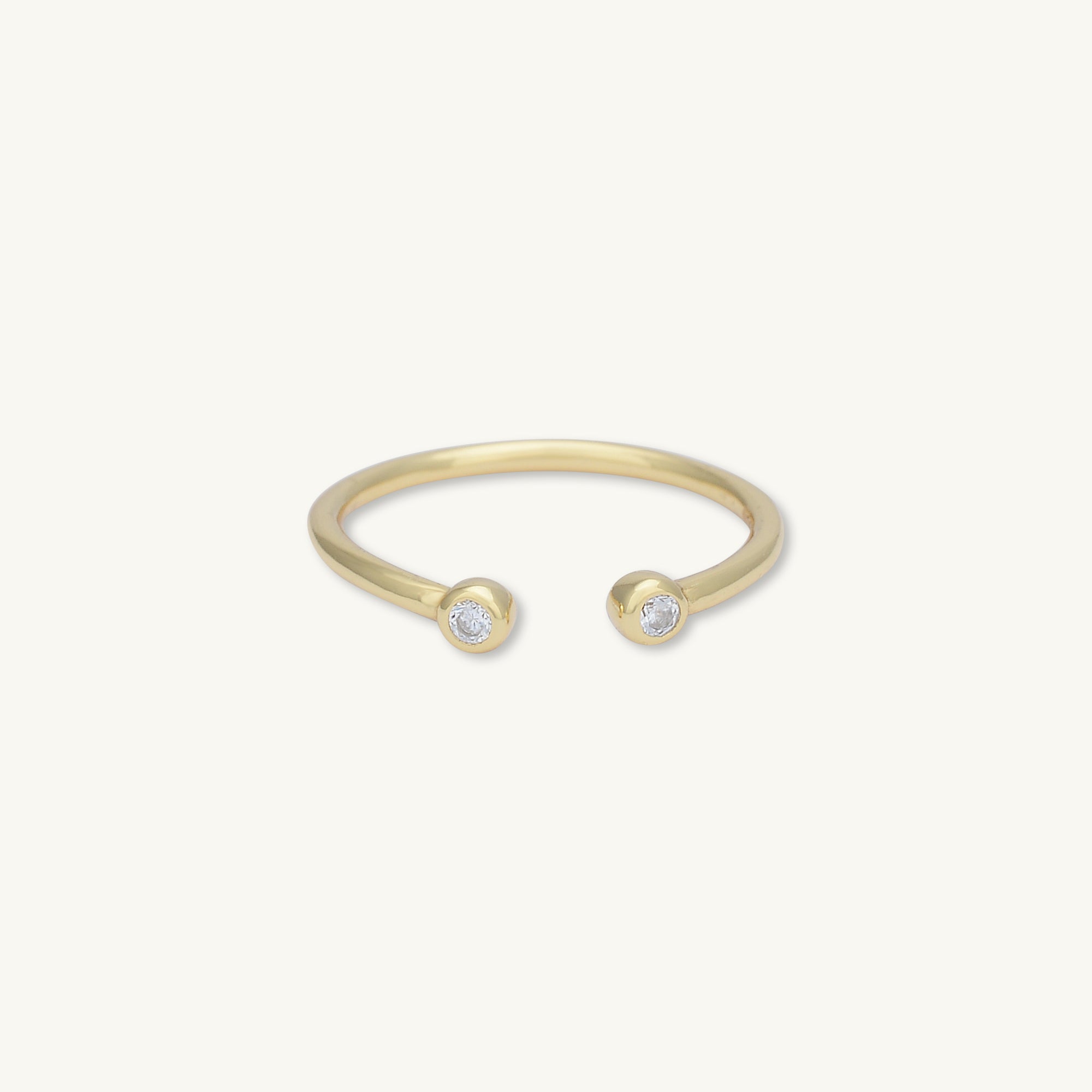 Circle Sapphire Open Stacker Ring - Camile & Stone