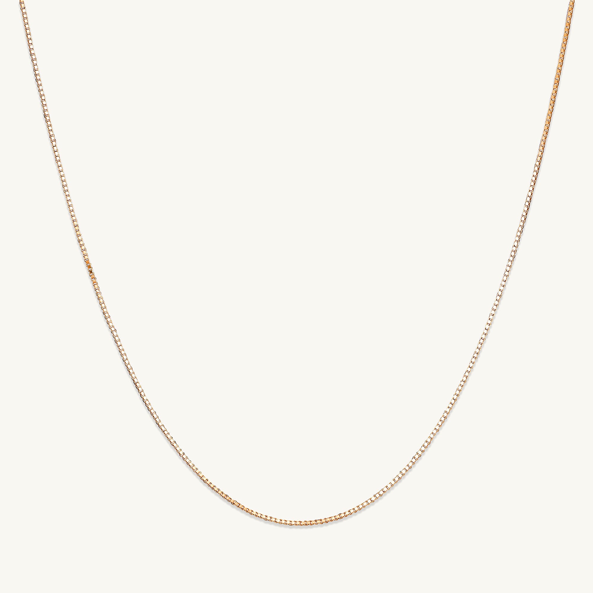 Box Chain Necklace 18k Gold Vermeil Camile And Stone Jewelry
