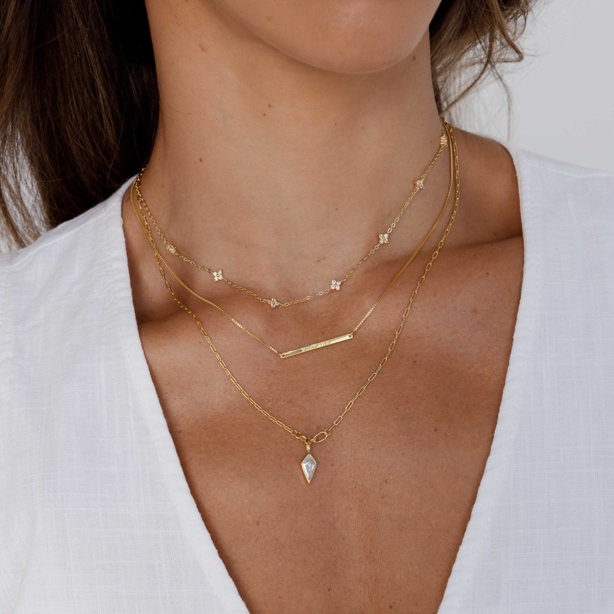 Clover Station Sapphire Necklace - Camile & Stone