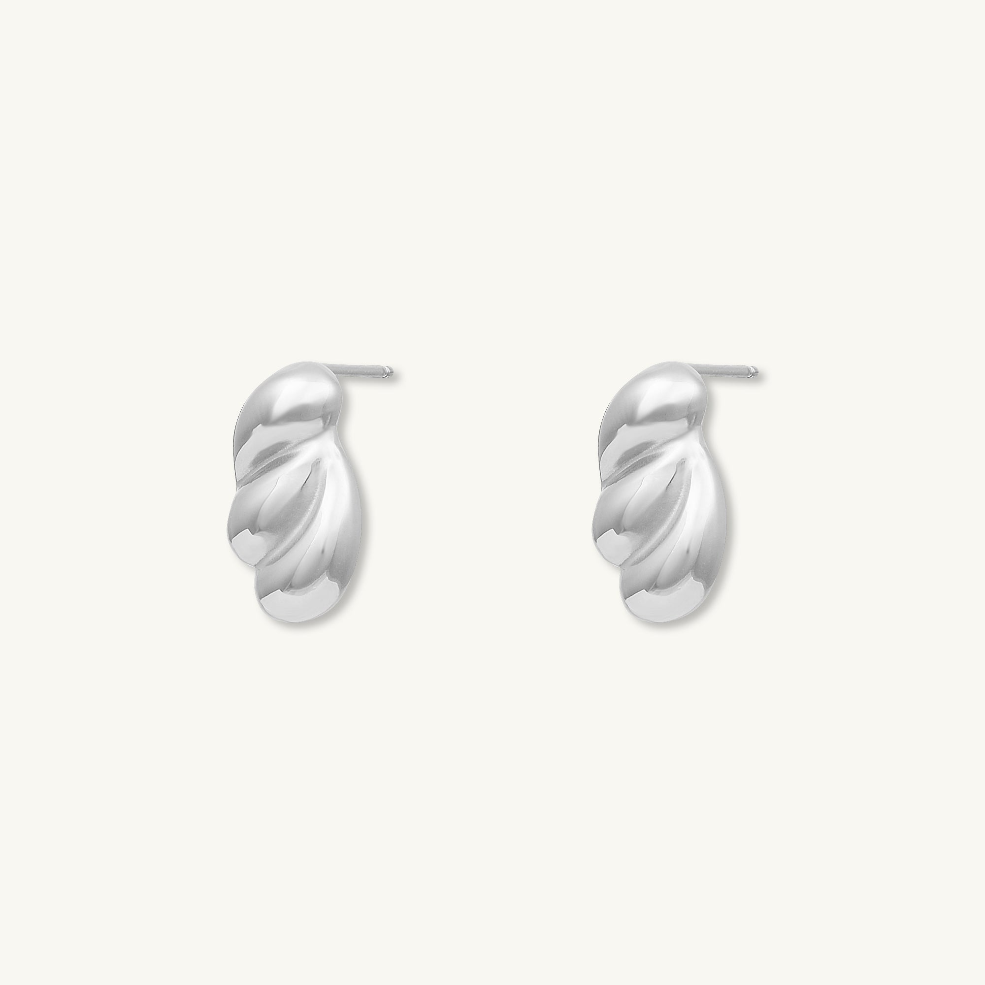 Croissant Dome Stud Earrings - Camile & Stone