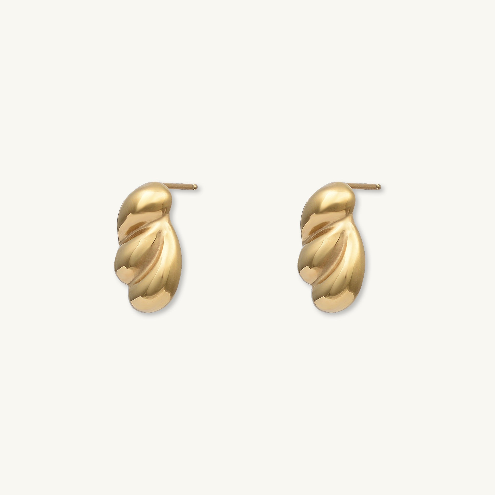 Croissant Dome Stud Earrings - Camile & Stone