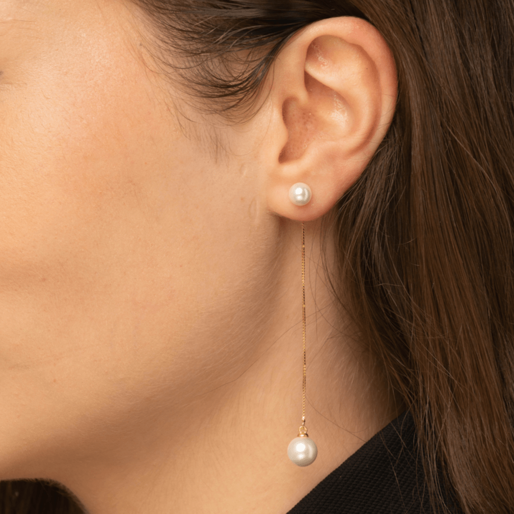 Freshwater Pearl Twin Drop Earrings - Camile & Stone