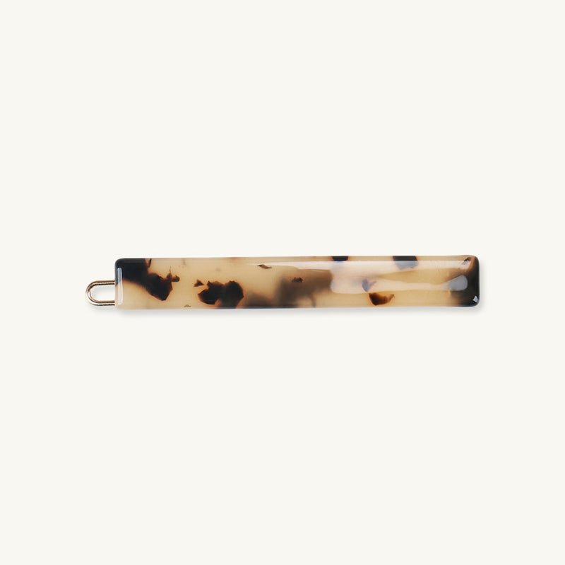Light Tortoiseshell Bar French Small Hair Clip - Camile & Stone