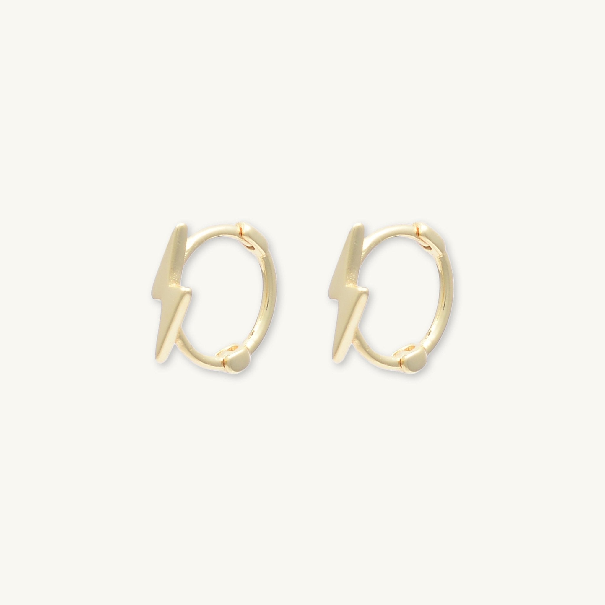 Lightning Bolt Huggie Hoops - Camile & Stone