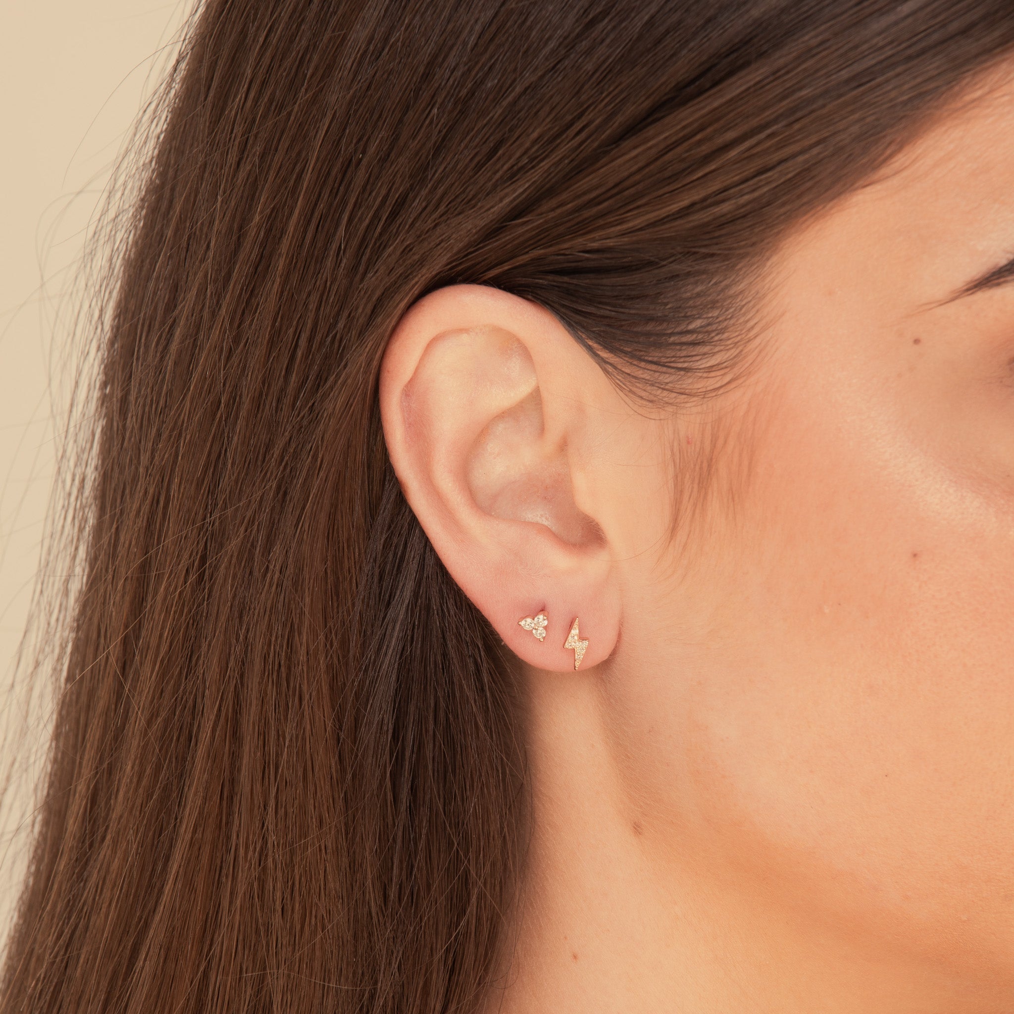Lightning Bolt Sapphire Stud Earrings - Camile & Stone