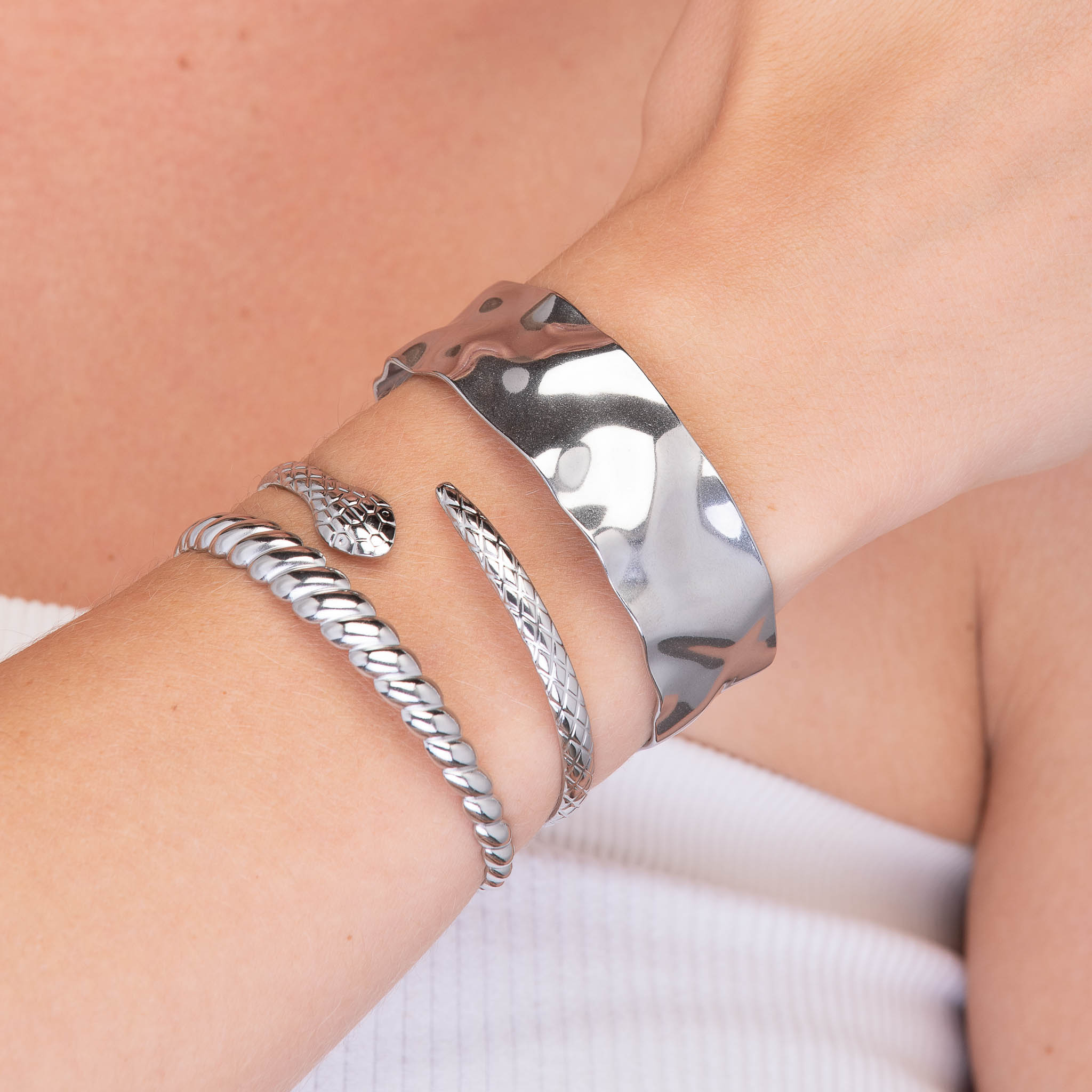 Molten Statement Open Cuff Bangle - Camile & Stone