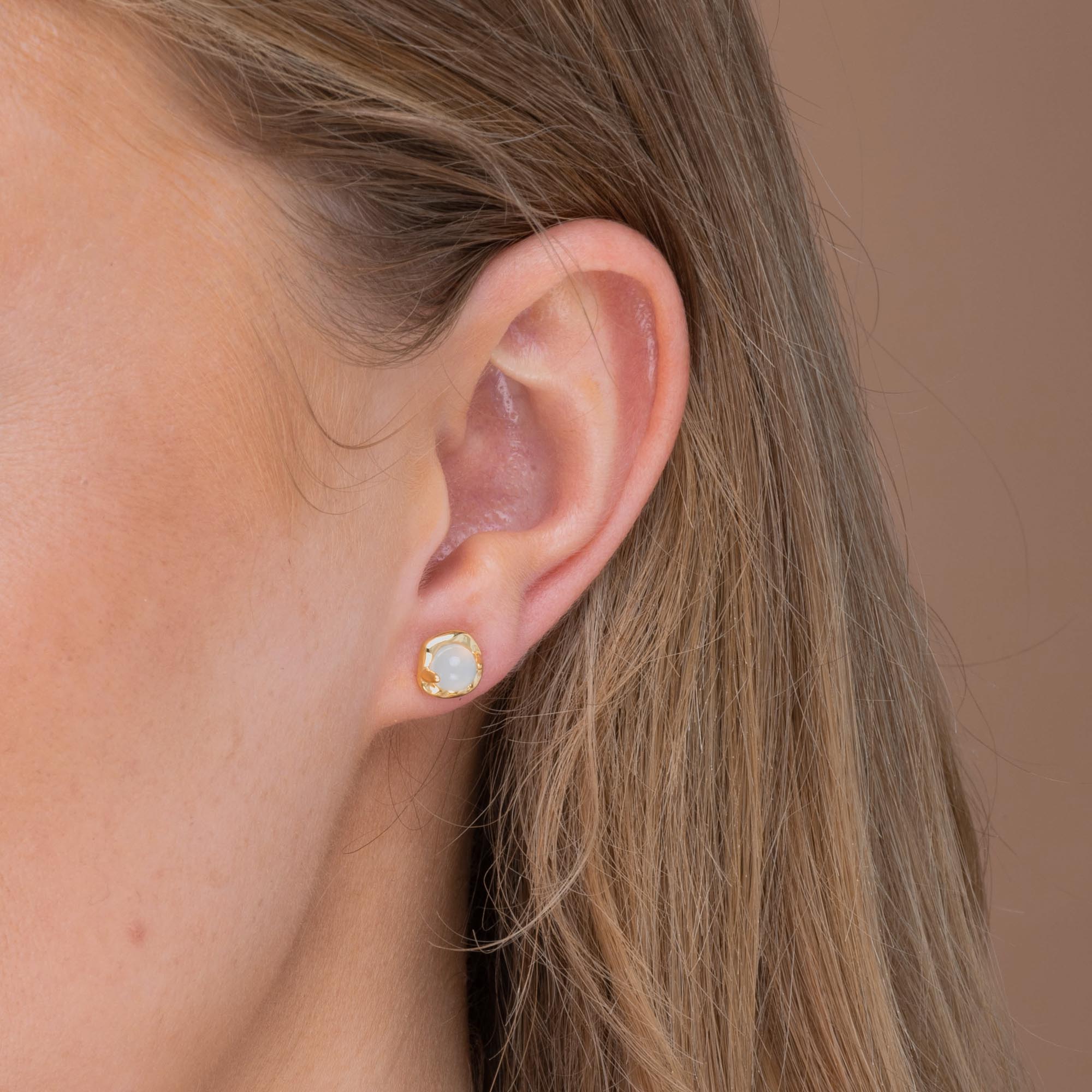 Moonstone Stud Earrings - Main Image