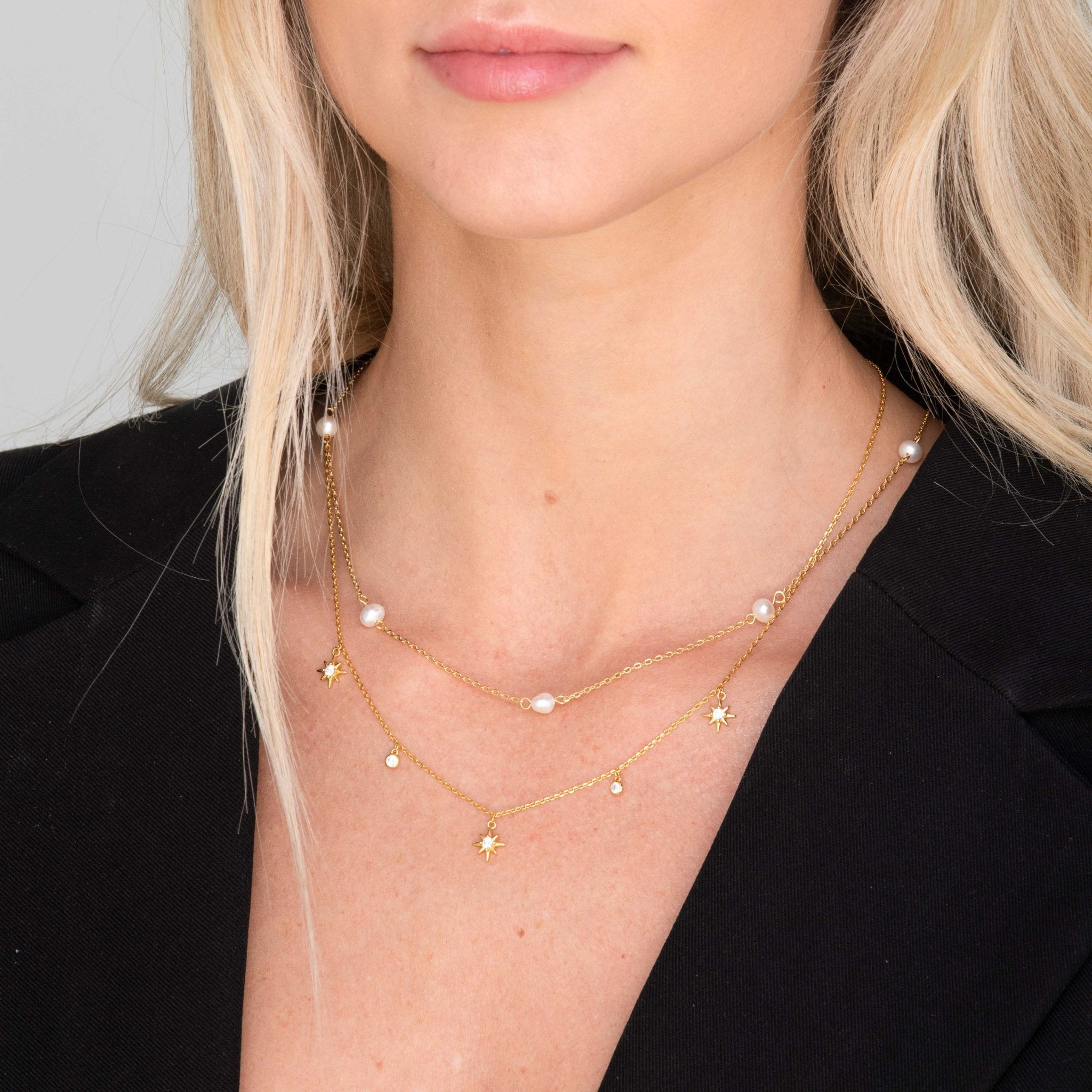 North Star Dangling Sapphire Necklace - Camile & Stone