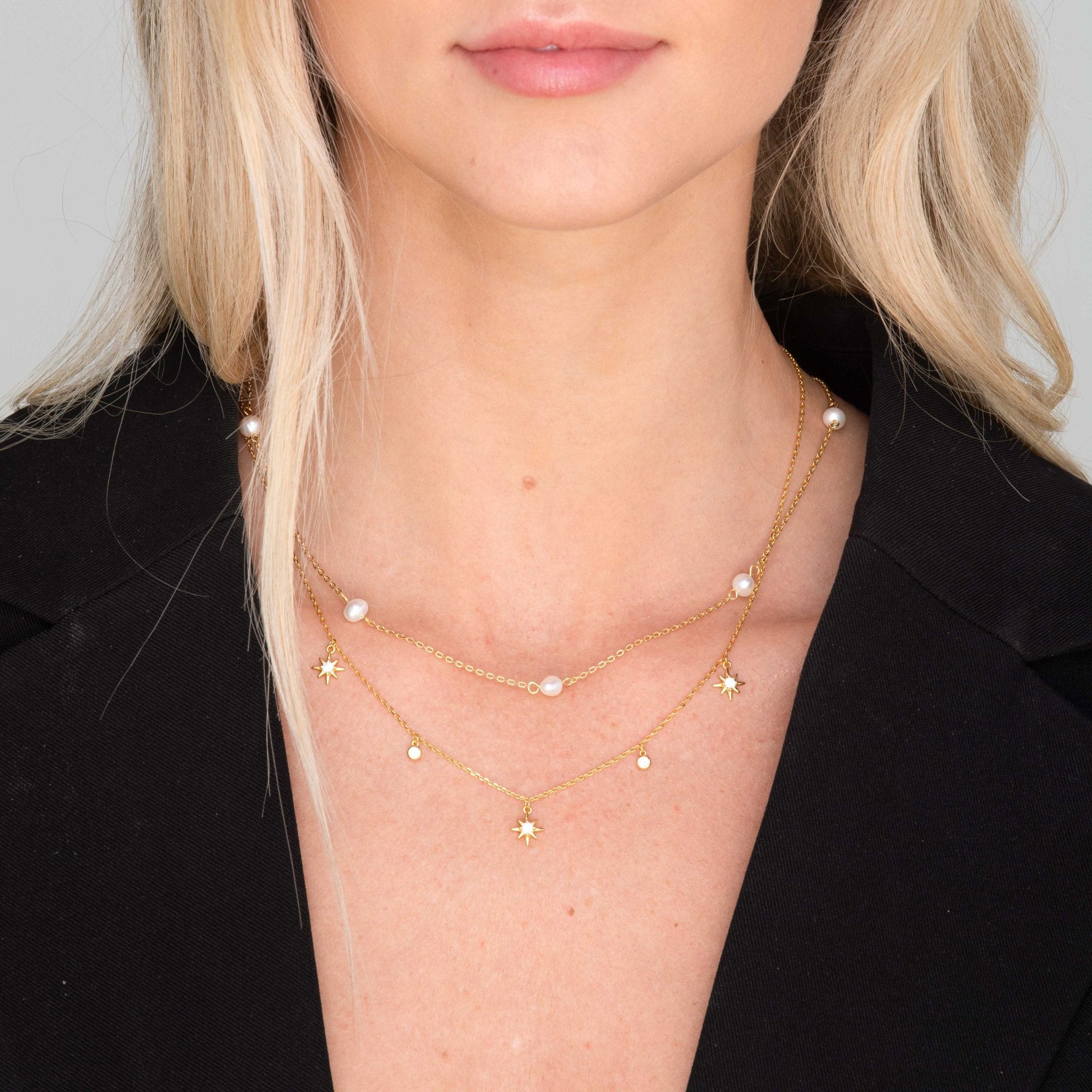 North Star Dangling Sapphire Necklace - Camile & Stone