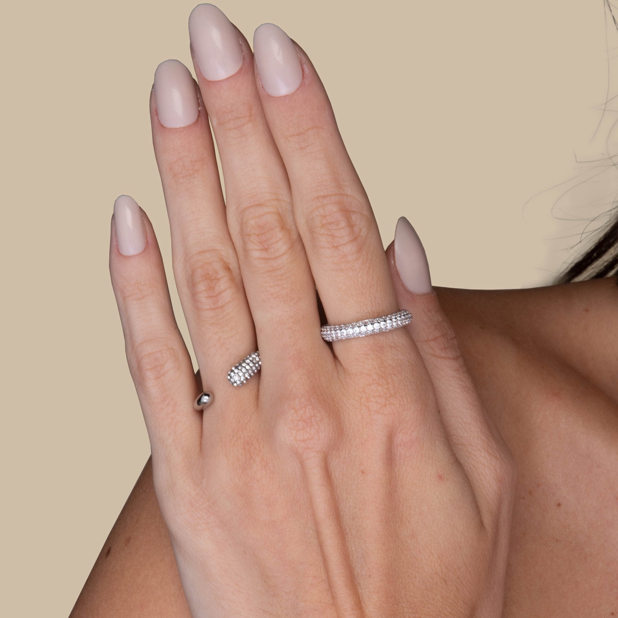 Open Cuff Zirconia Ring - Camile & Stone