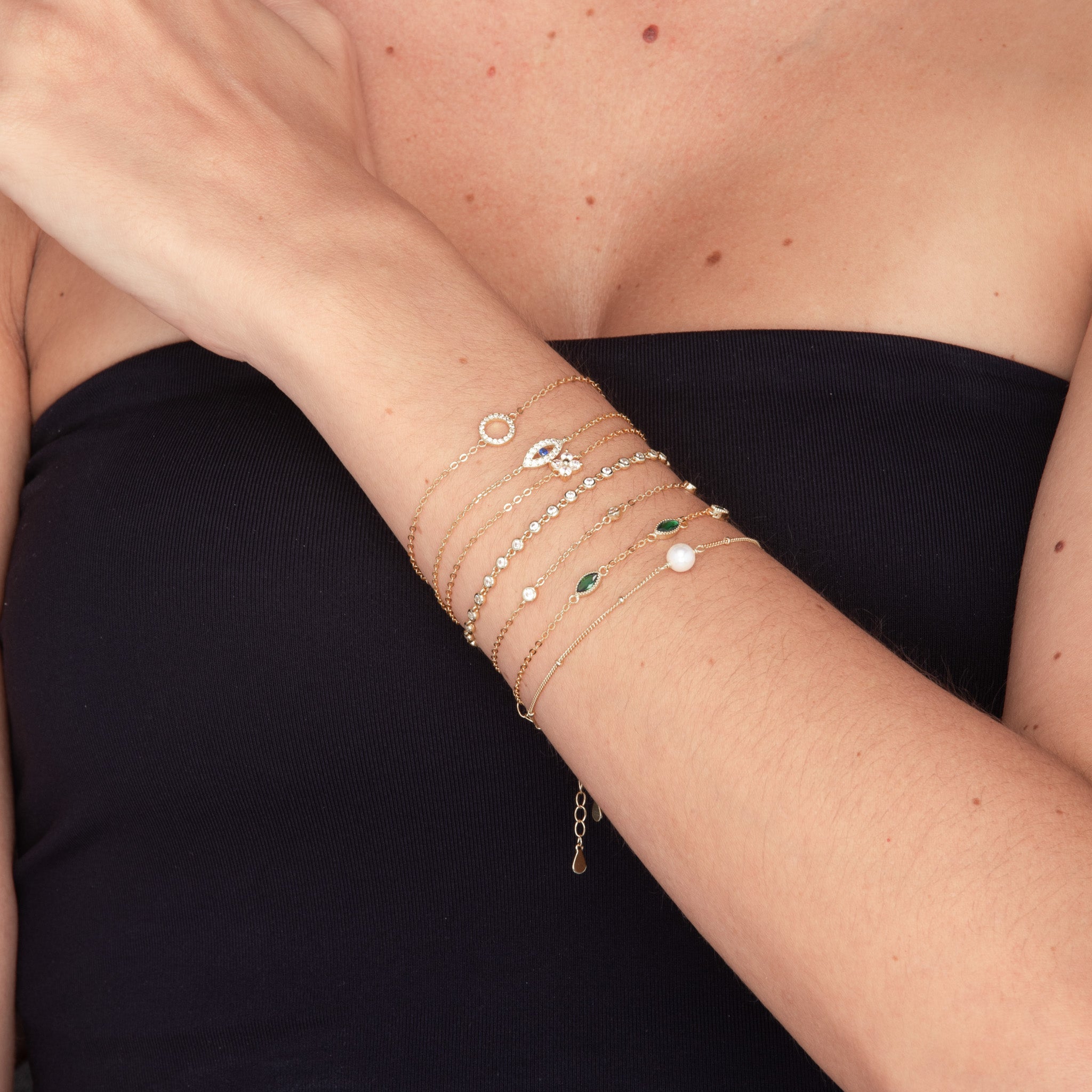 Open Evil Eve Chain Bracelet - Camile & Stone