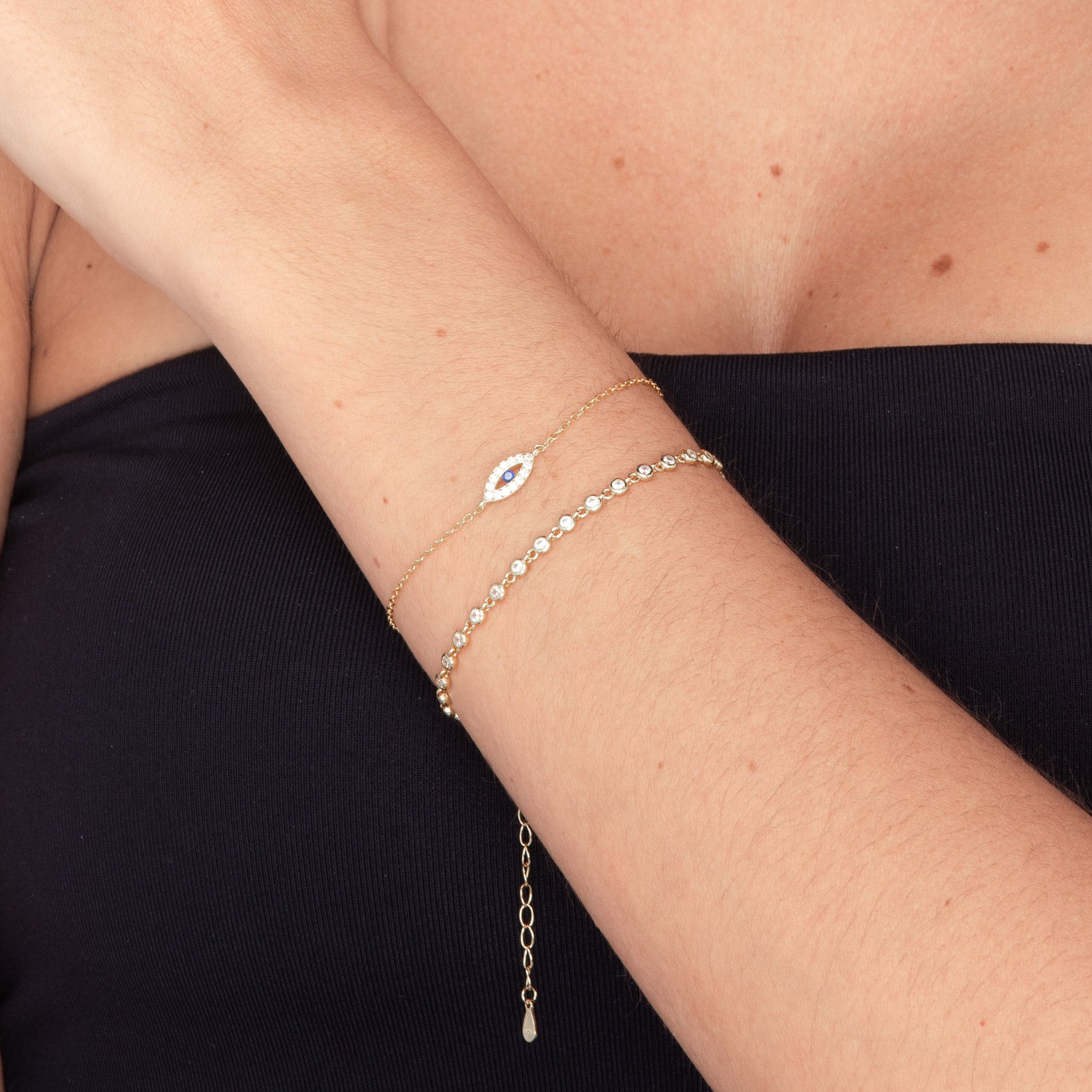 Open Evil Eve Chain Bracelet - Camile & Stone