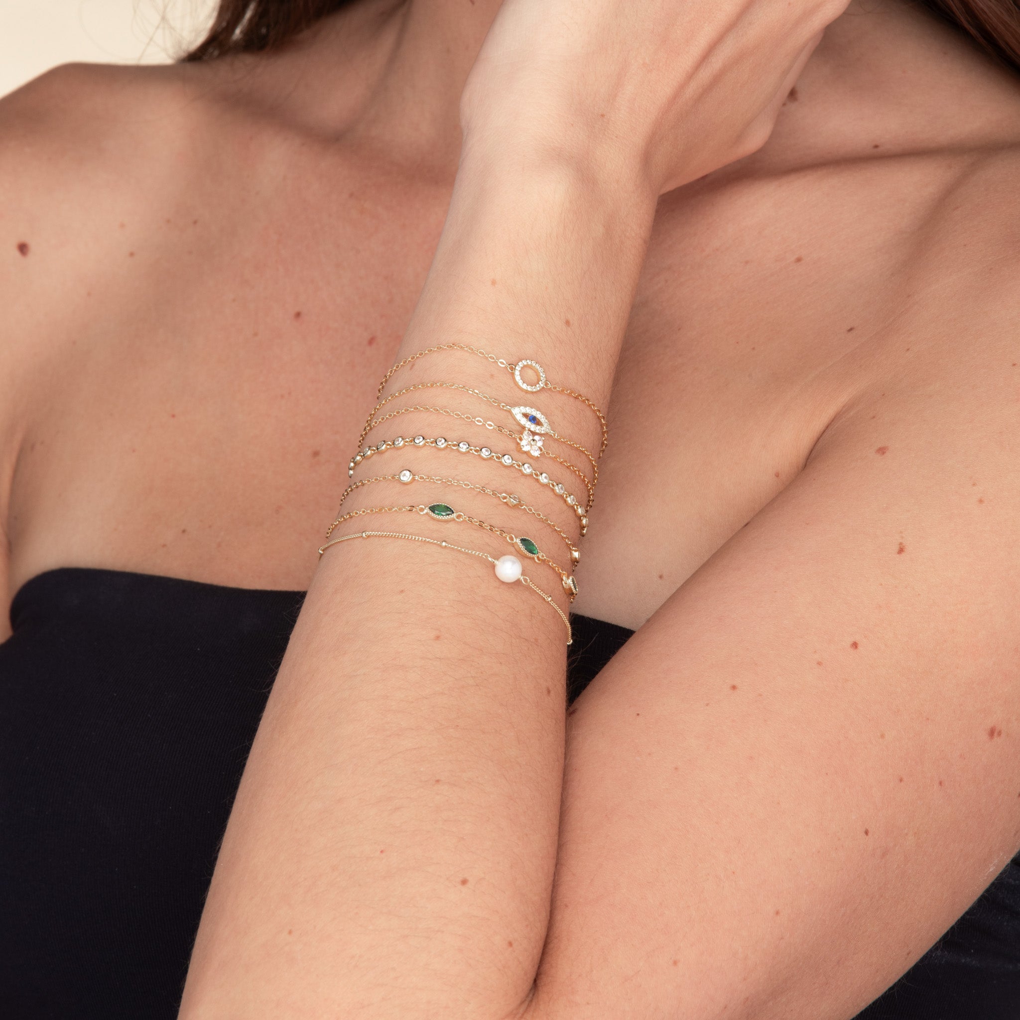Open Evil Eve Chain Bracelet - Camile & Stone