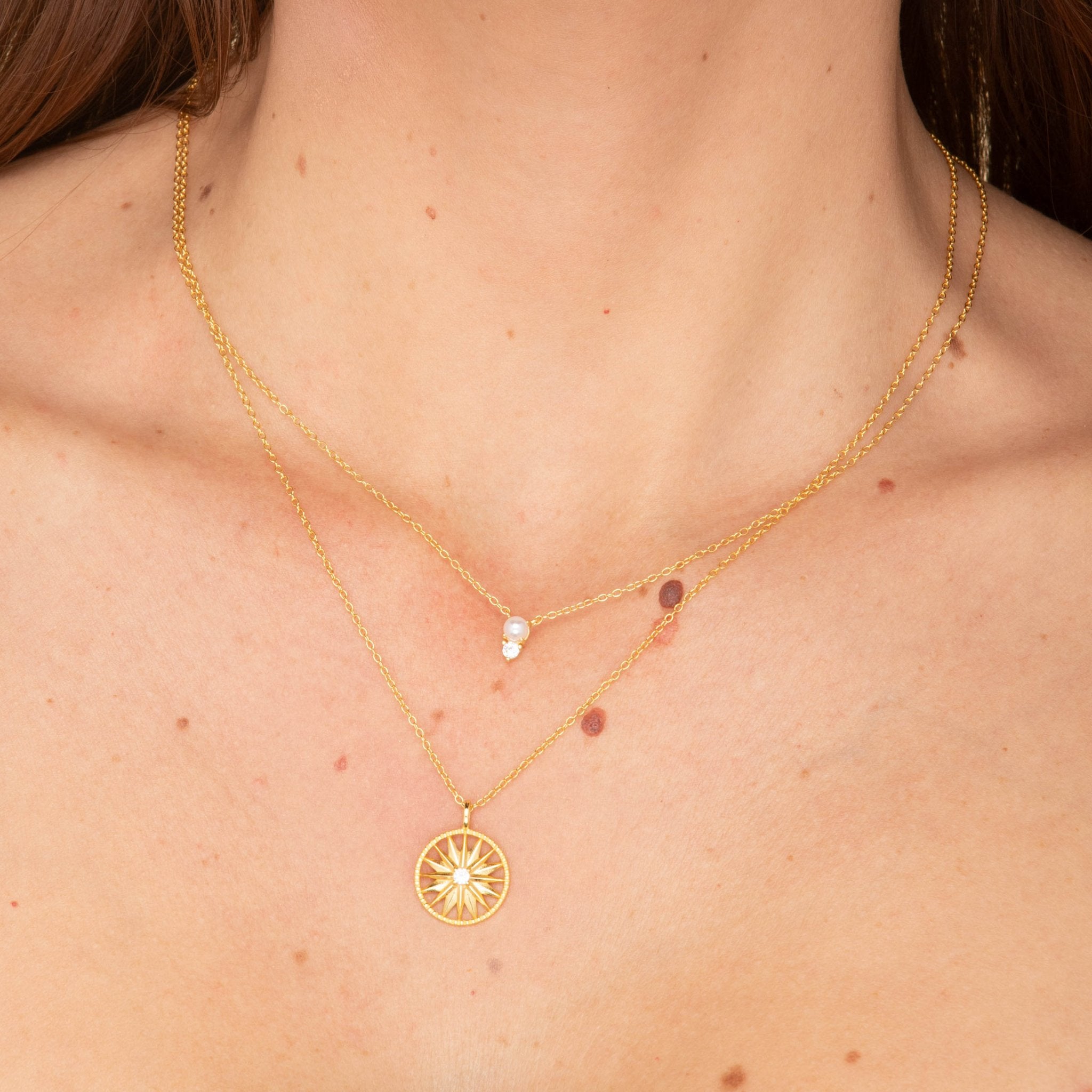 Pearl Sapphire Chain Necklace - Camile & Stone