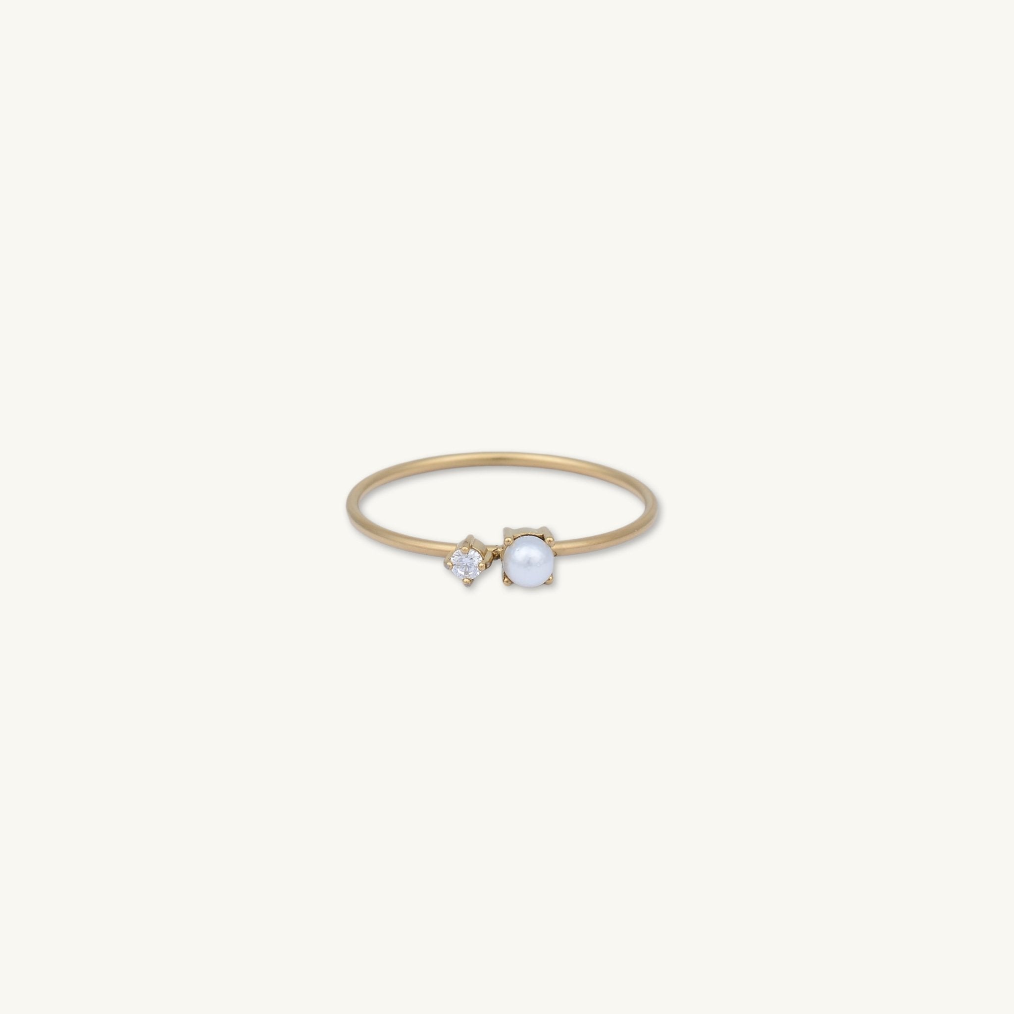 Pearl Solitaire Stacker Ring - Camile & Stone